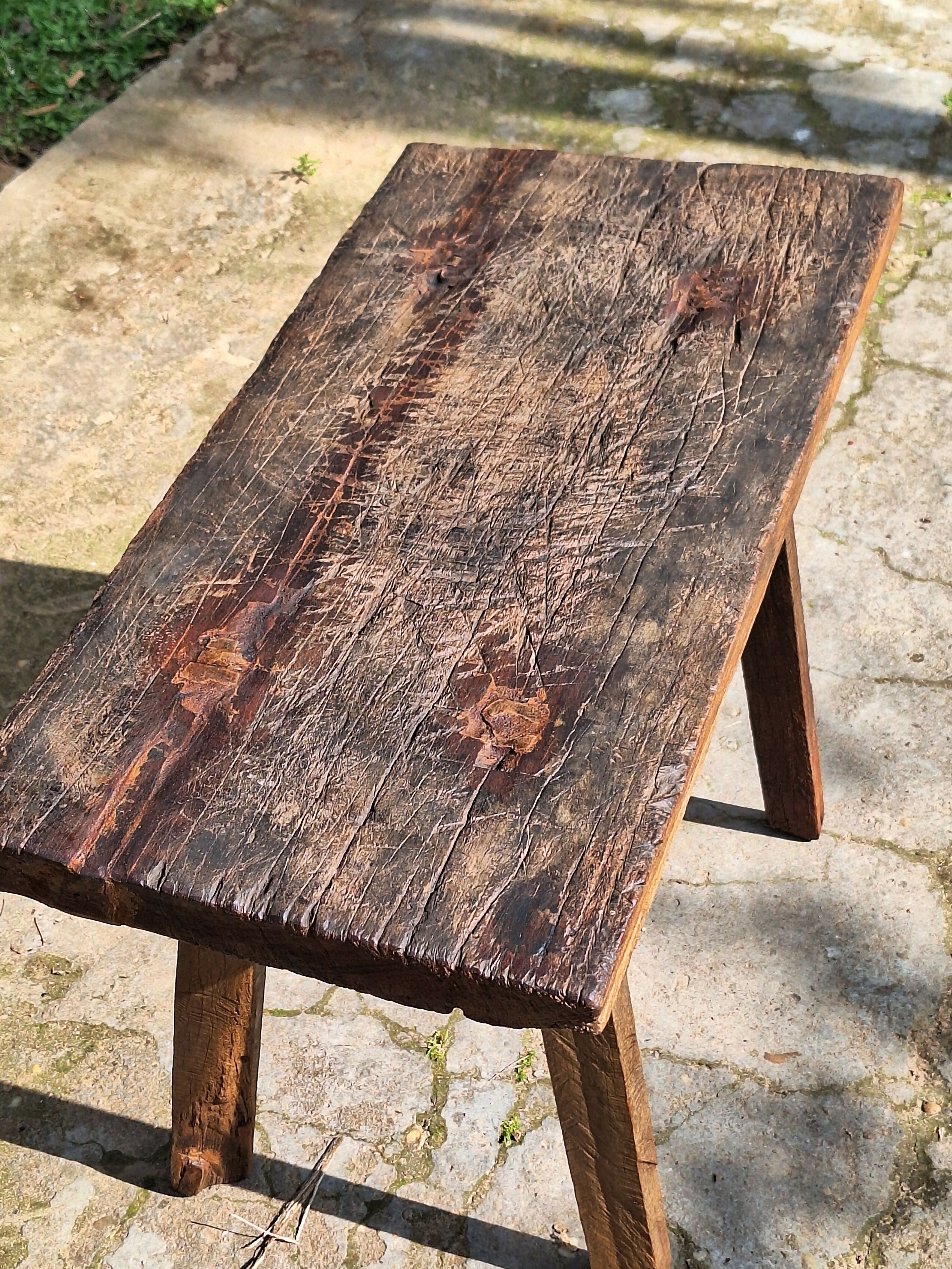 Mesa Rústica Antiga Madeira Maciça Garimpo Mineiro