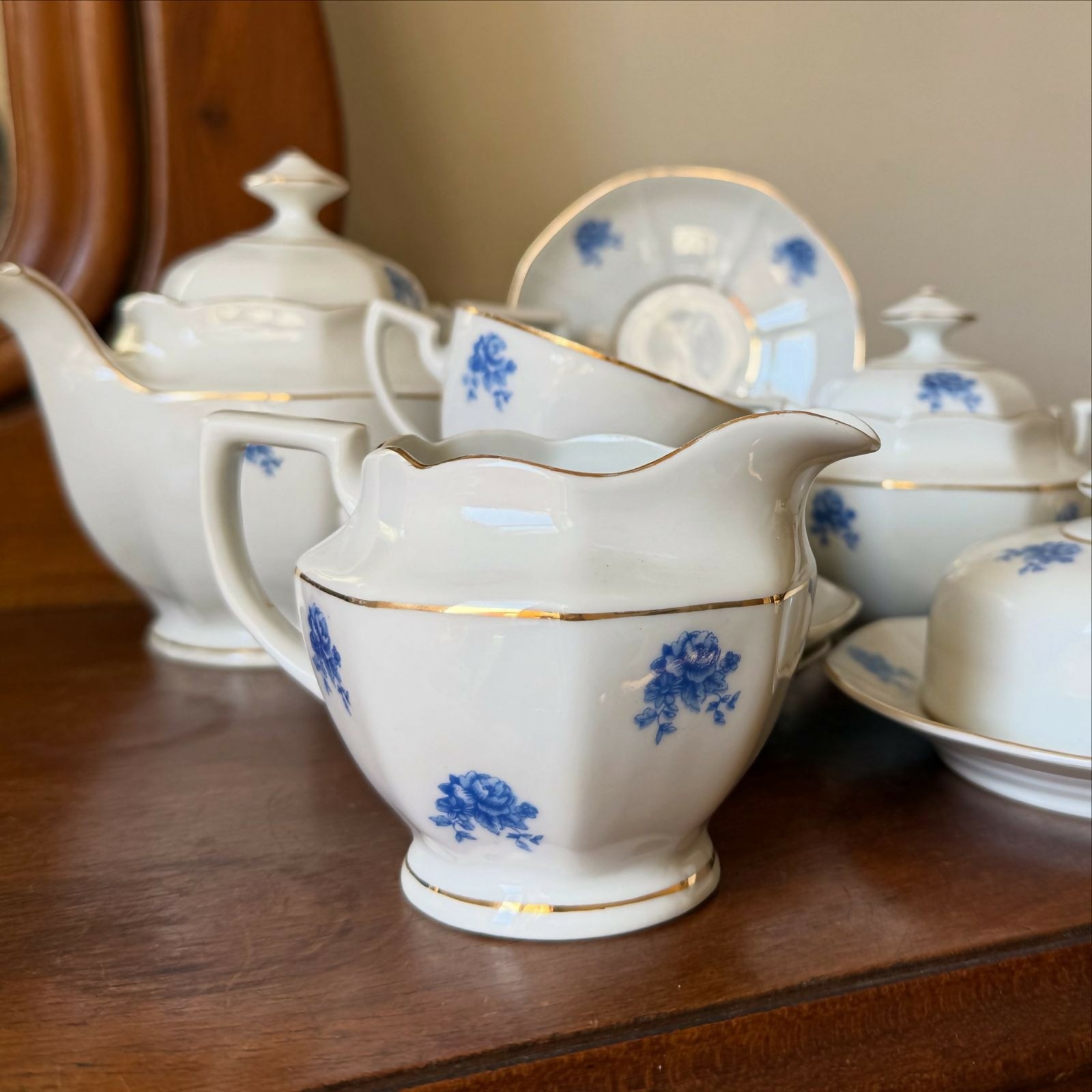 Conjunto para Chá da Fina Série: Rio Do Testo Porcelana Schmidt Brasil - Relíquias dos anos 50/60