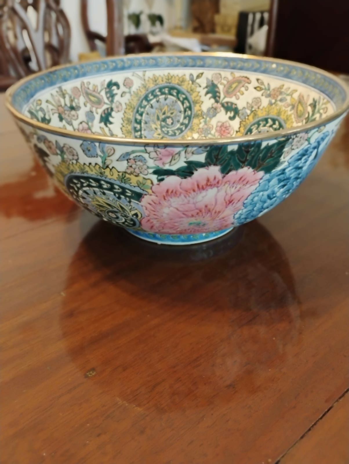 Tigela Decorativa “Victoria”-Andrea by Sadek- Faiança Floral Vintage