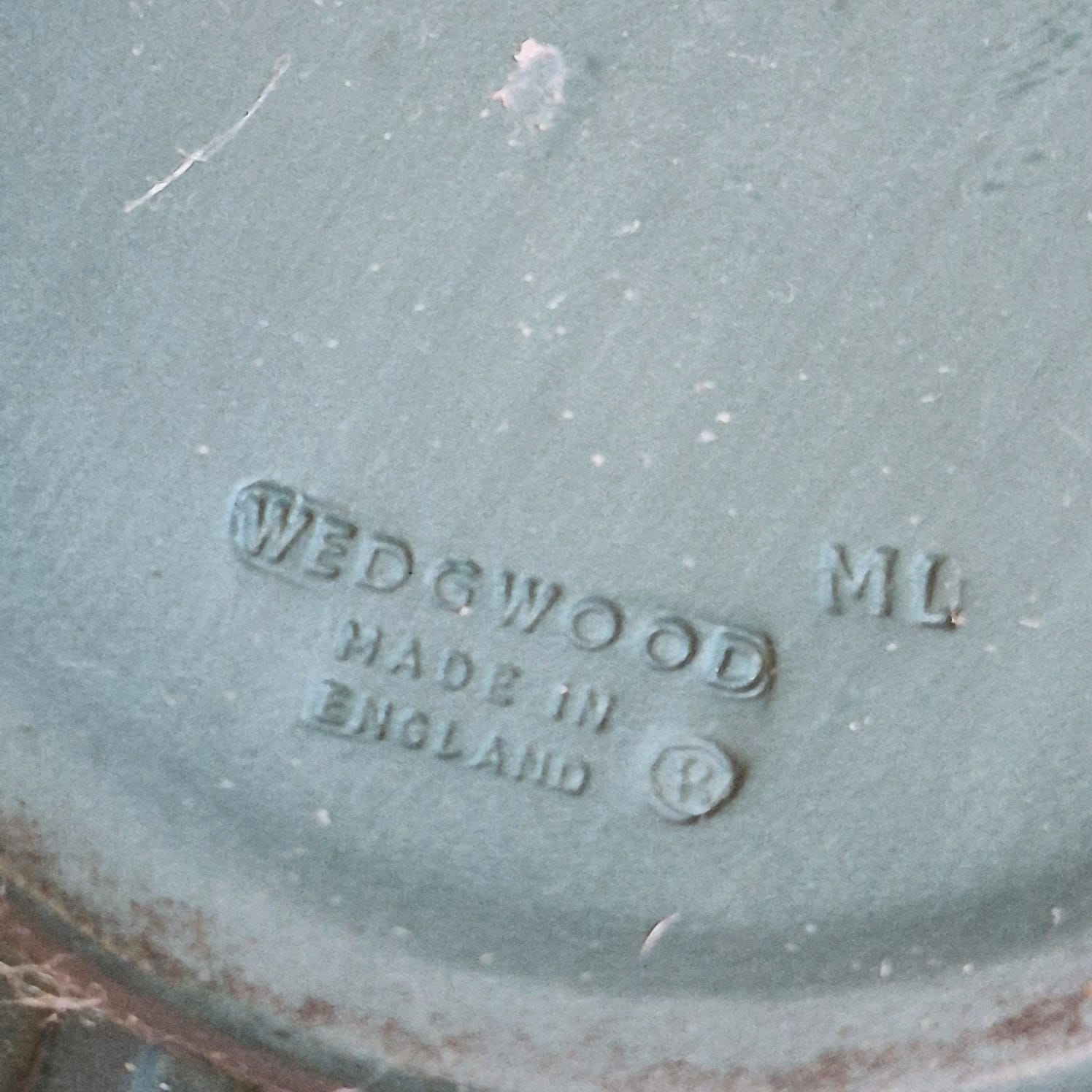 Bowl / tigela / porta treco em Jasperware Wedgwood na cor verde pinheiro, muito raro. Anos 70, com imagem de Baco no centro, alça dupla e canelado.
