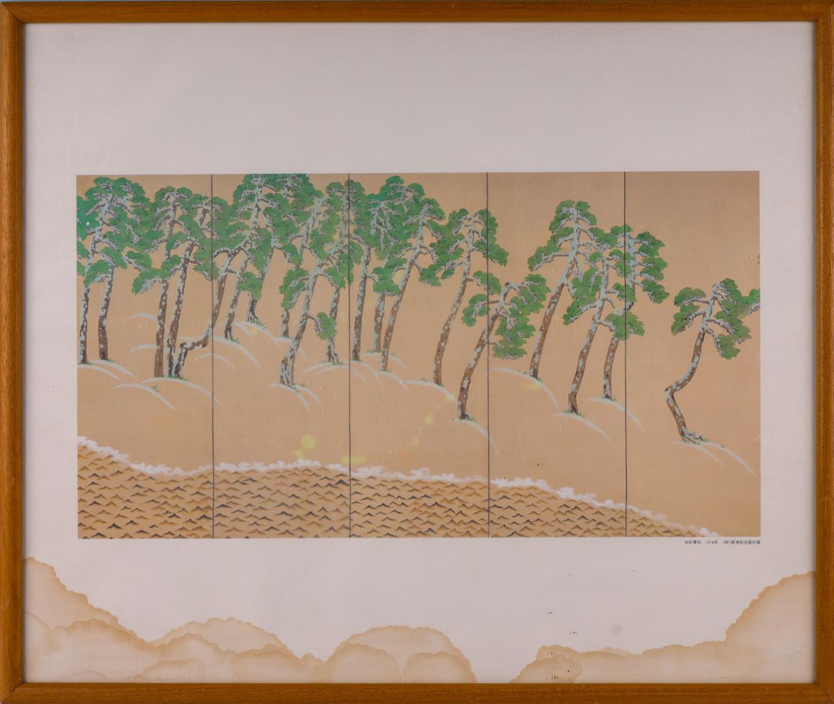 Lindo Conjunto de 5 Quadros – Reproduções de Yokoyama Taikan (Estilo Nihonga)