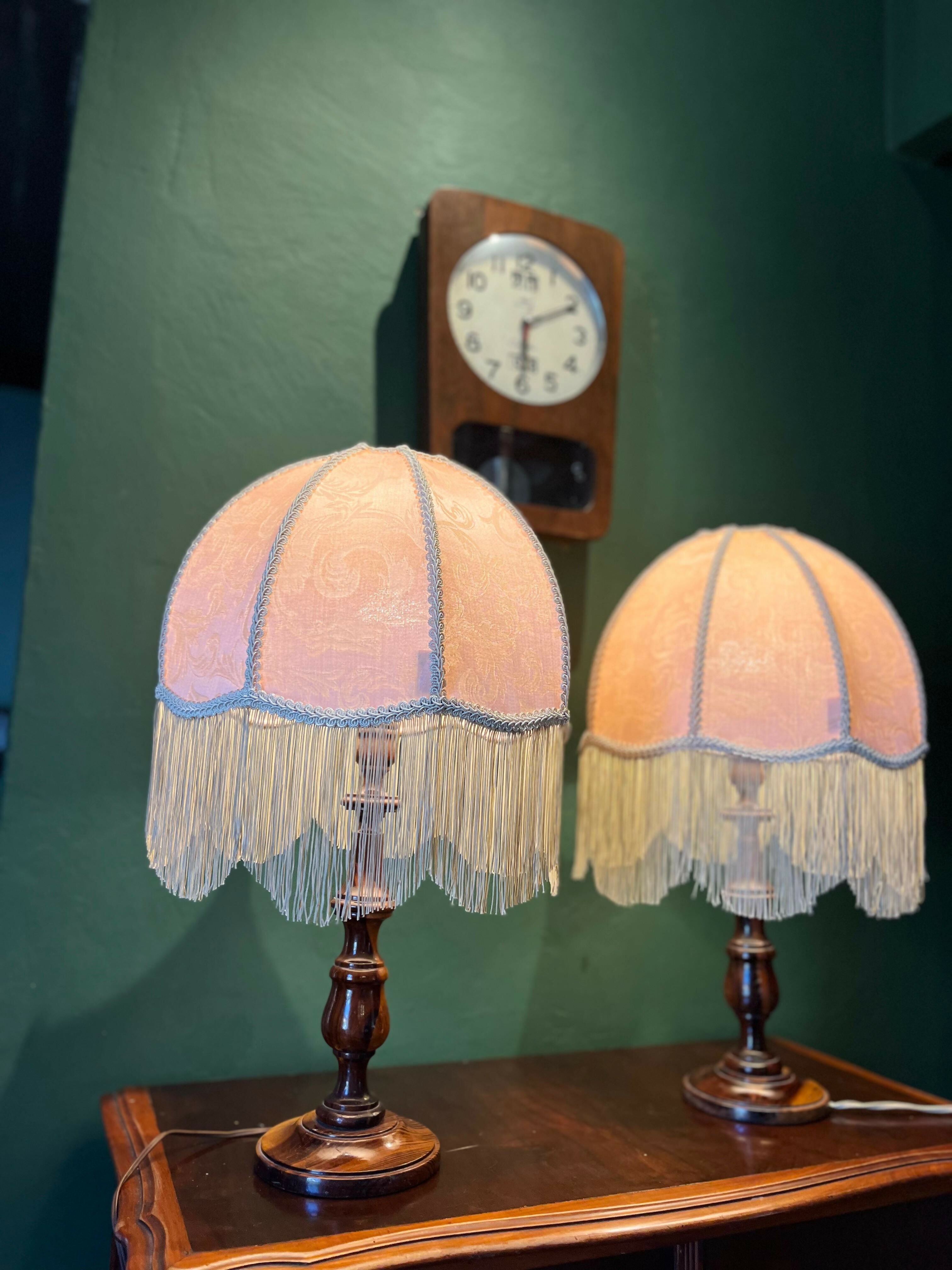 Par de abajur / luminárias em Madeira nobre