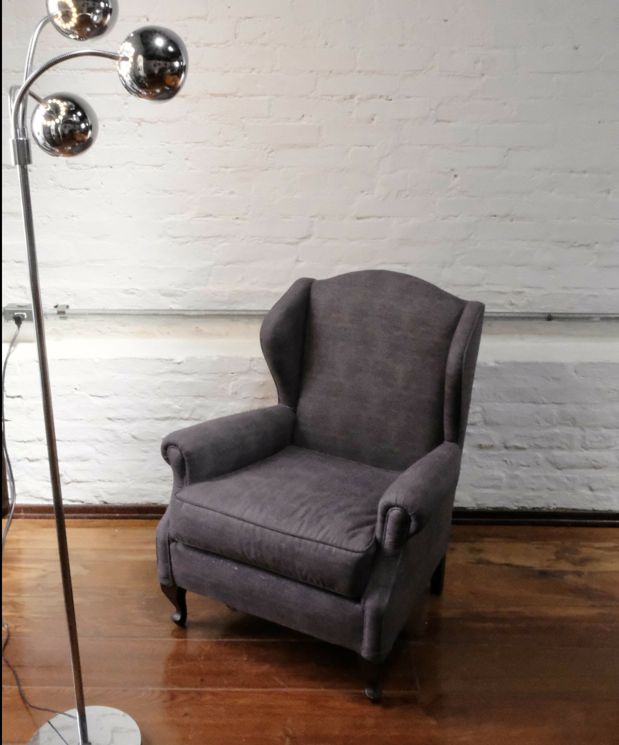 Poltrona Bergere Vintage cinza