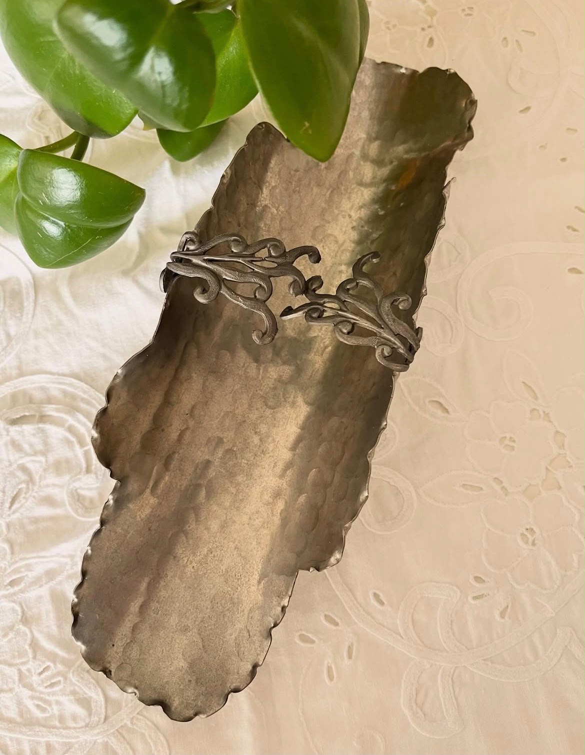 Porta-guardanapos em pewter