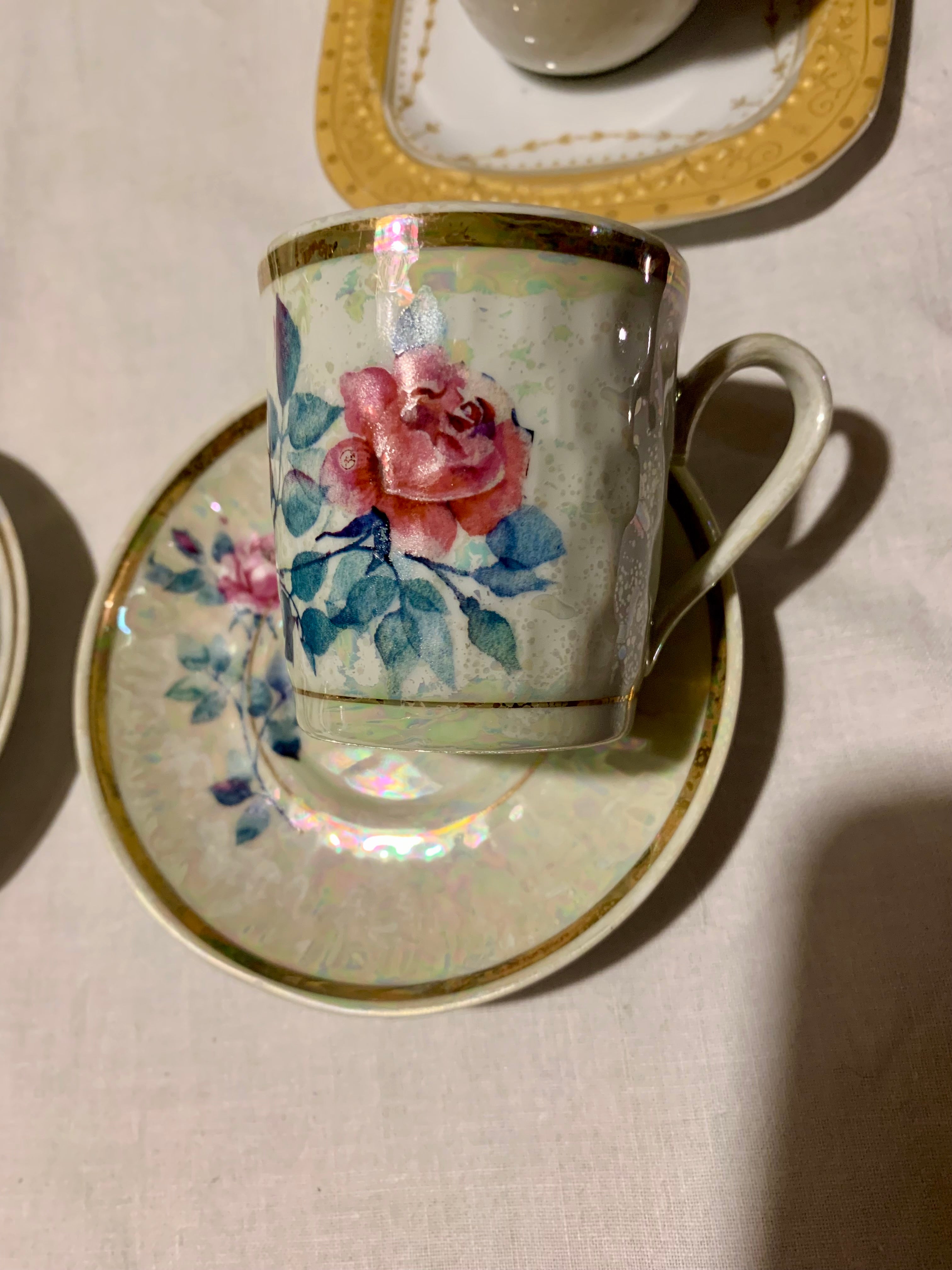 Xicara café solteira porcelana Real coleção!