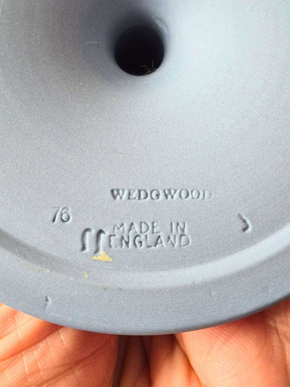 Castiçal em jasperware inglês Wedgwood, lindíssimo e impecável!