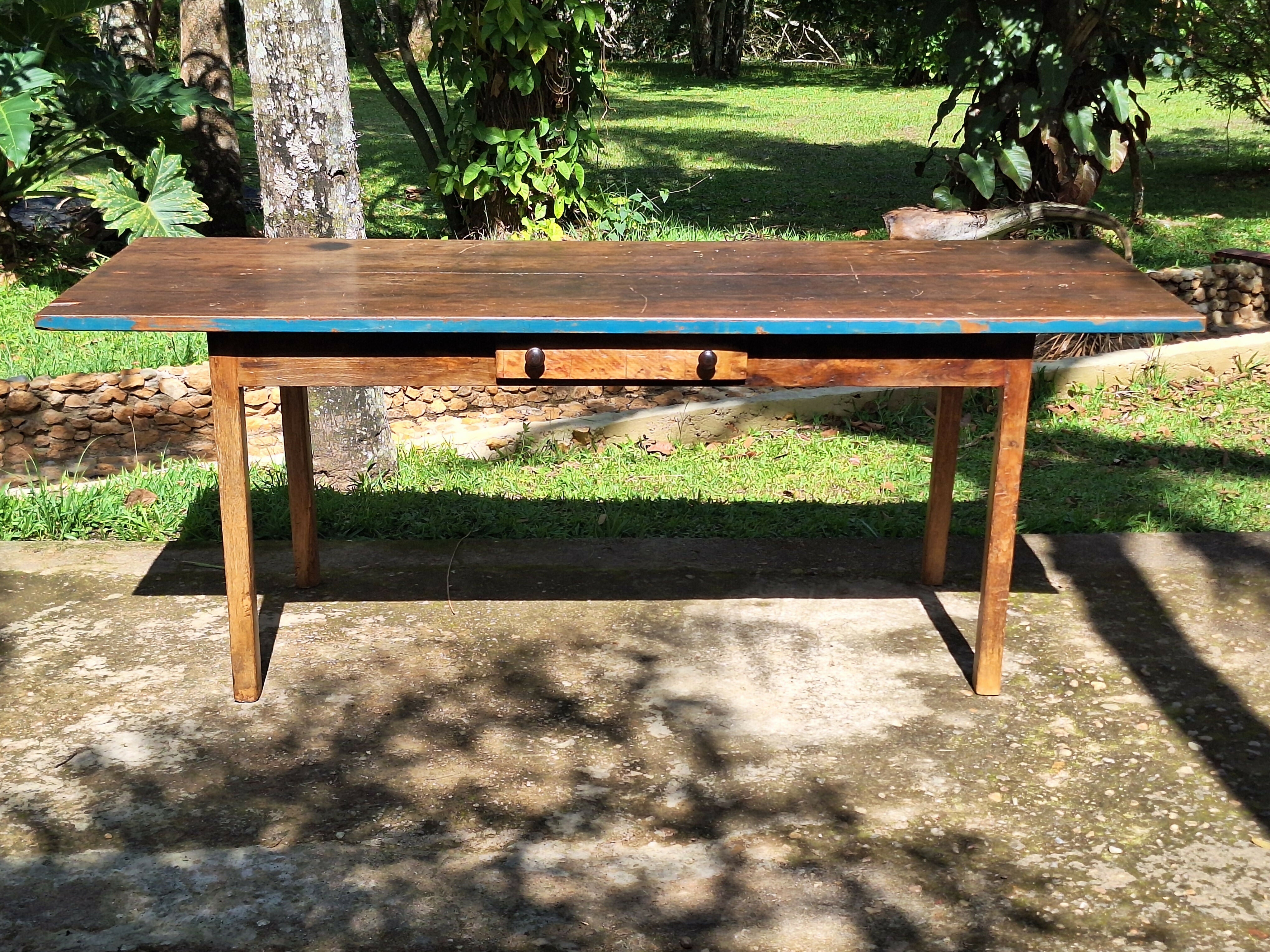 Mesa de Jantar Atntiga Madeira Maciça Garimpo Mineiro