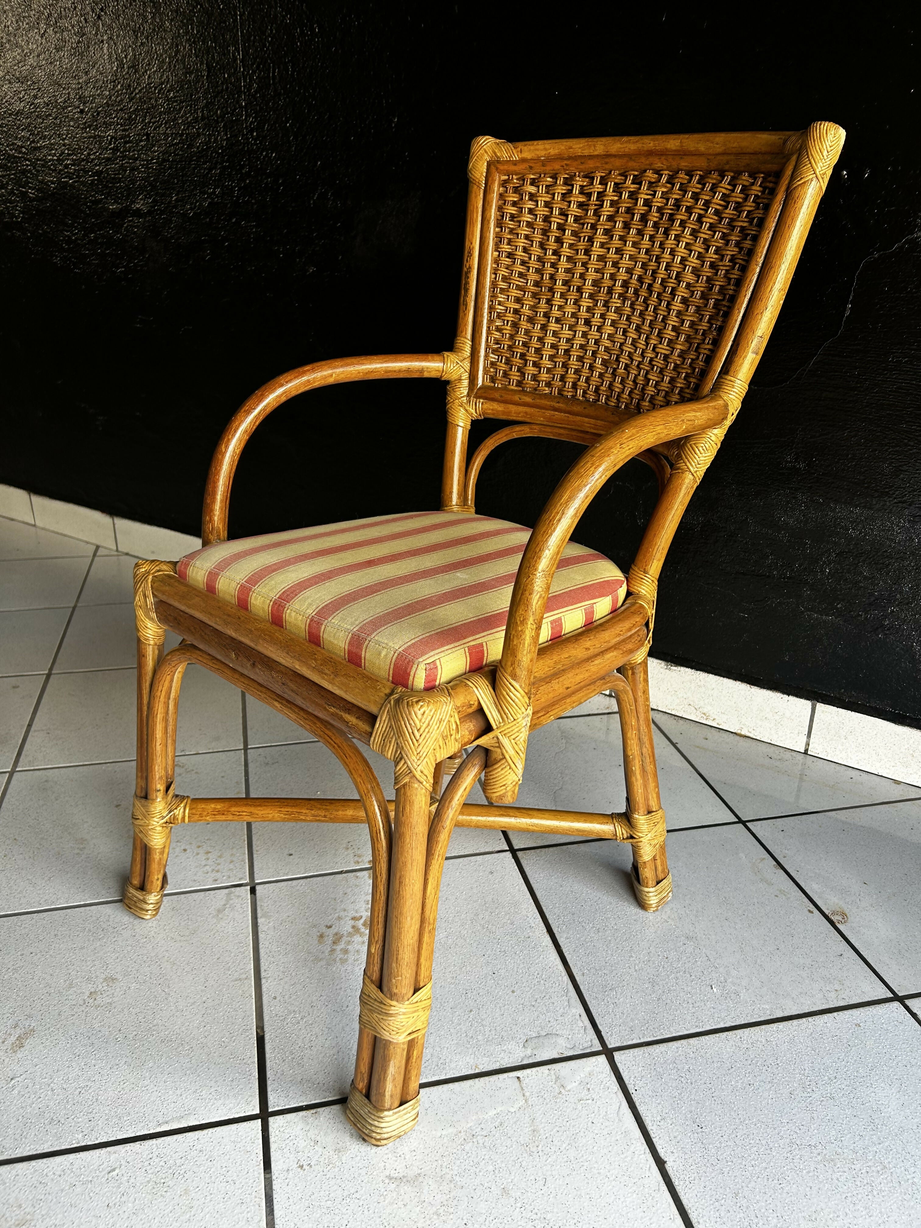 Quarteto Cadeiras Armando Cerello em rattan / fibra natural