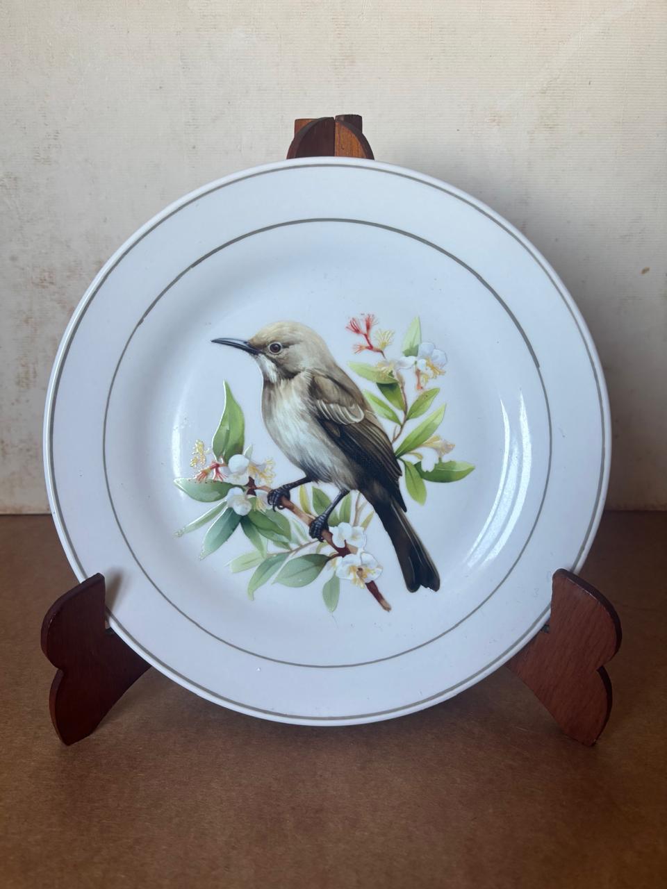 Trio de pratos decorativos com aves (DMCPS_656)