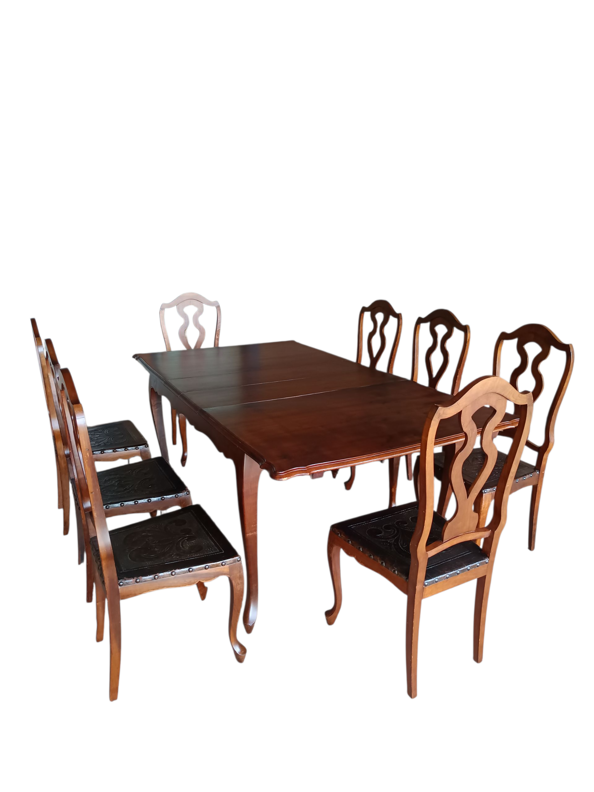 Maravilhosa Mesa Luís XV com 8 cadeiras