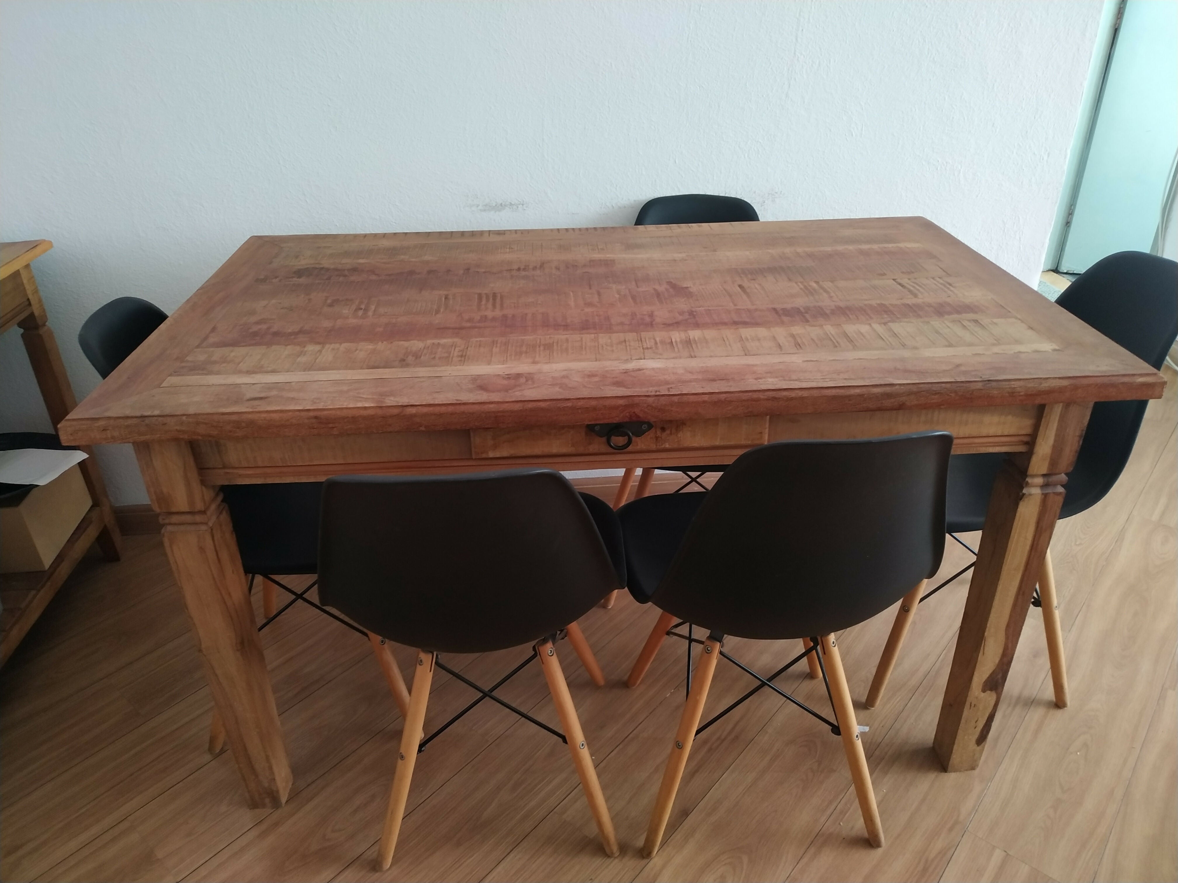 Mesa rústica tampo Peroba Rosa