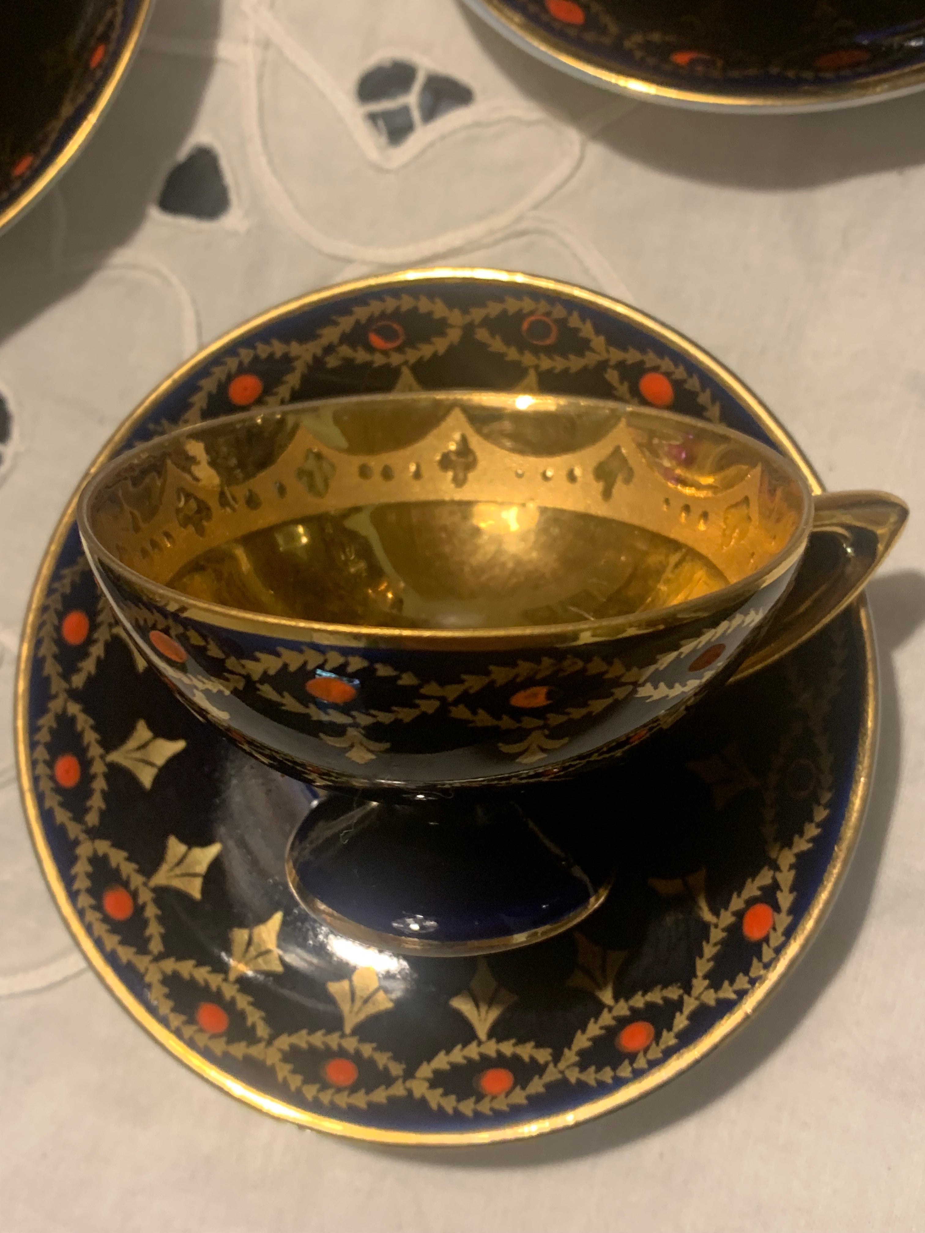 Jogo xícaras café porcelana alemã Otto perfeitíssimo estado