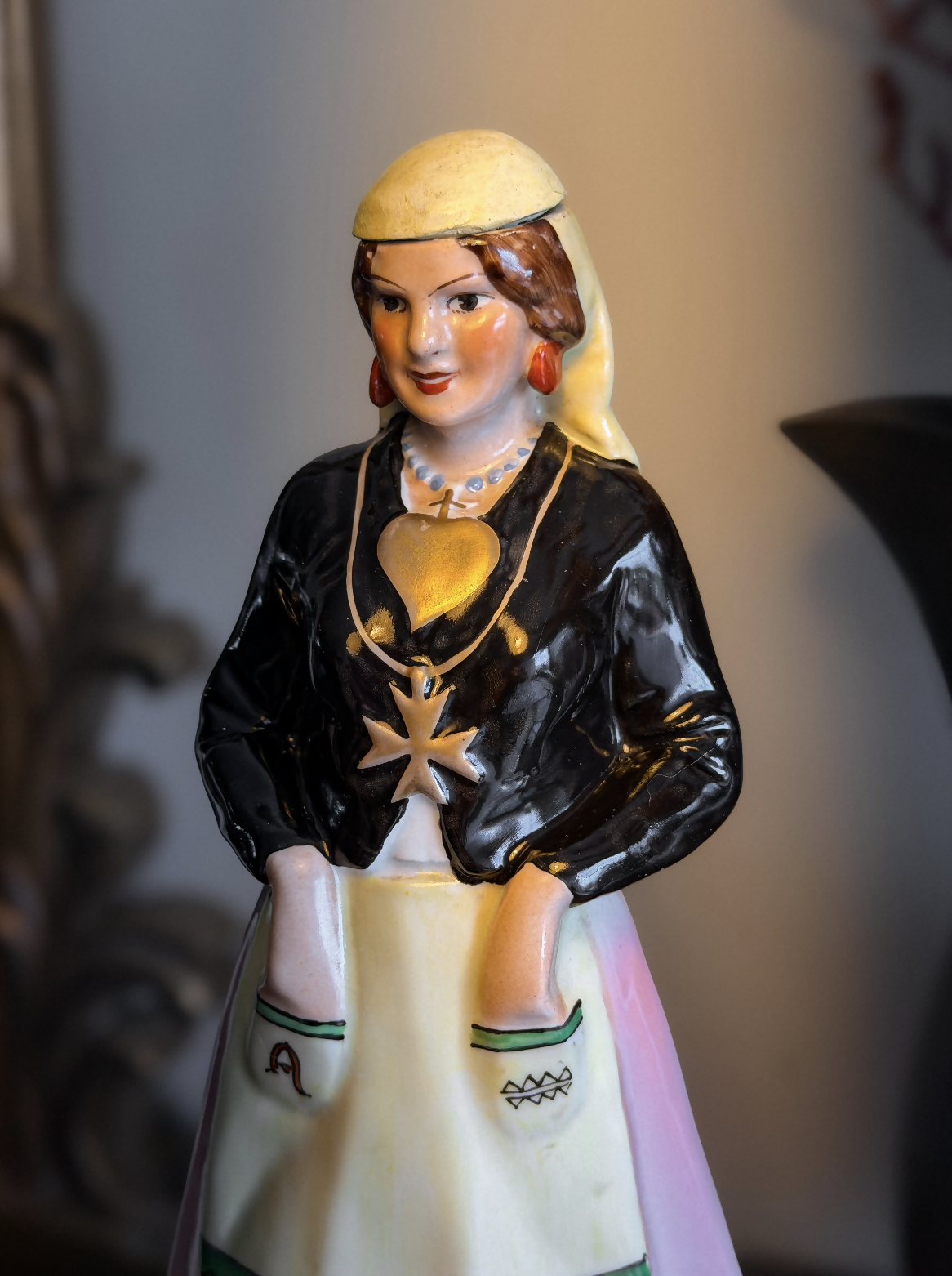 RARIDADE - VISTA ALEGRE - 1933 - Garrafa Pintada a Mão