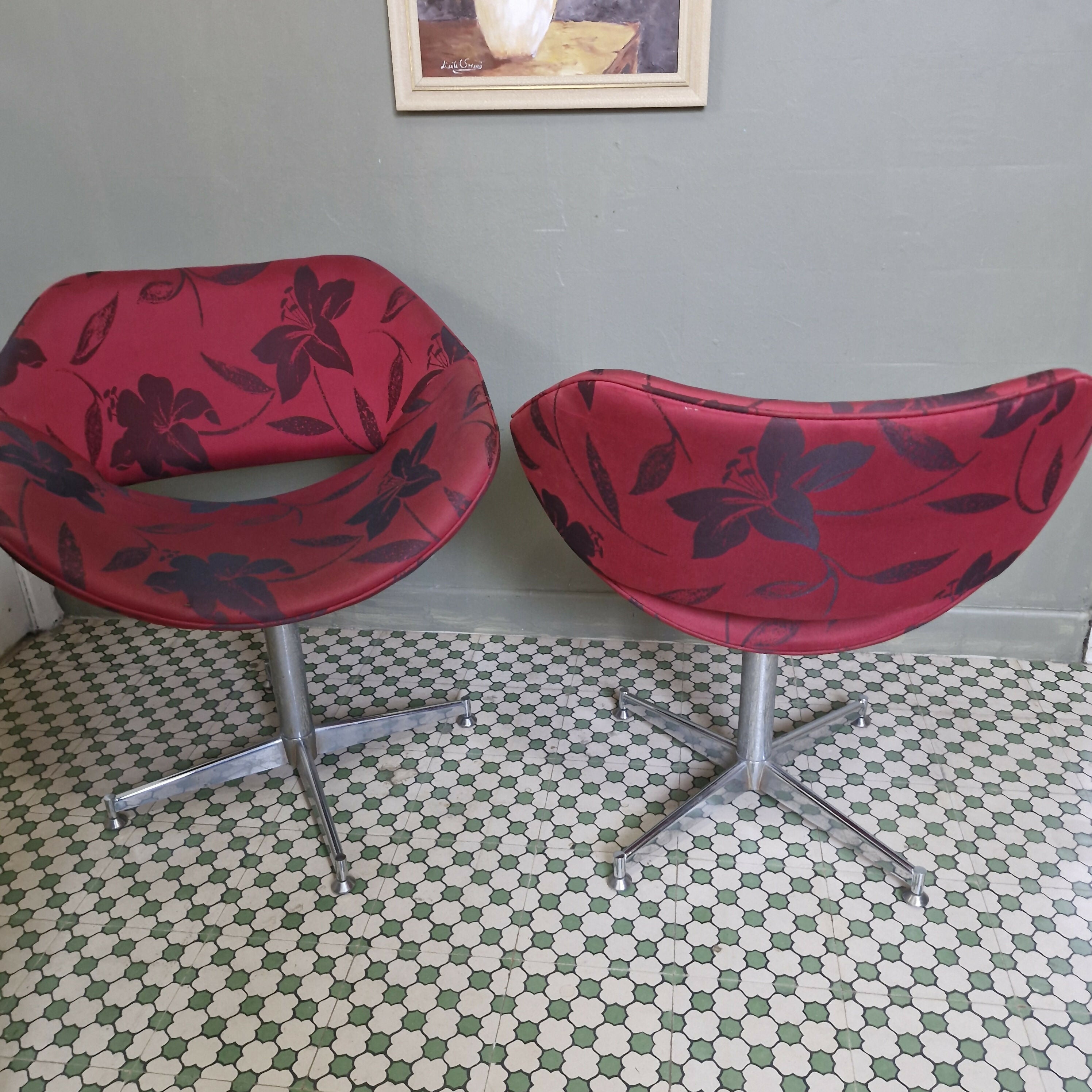 Par de Poltronas Giratórias