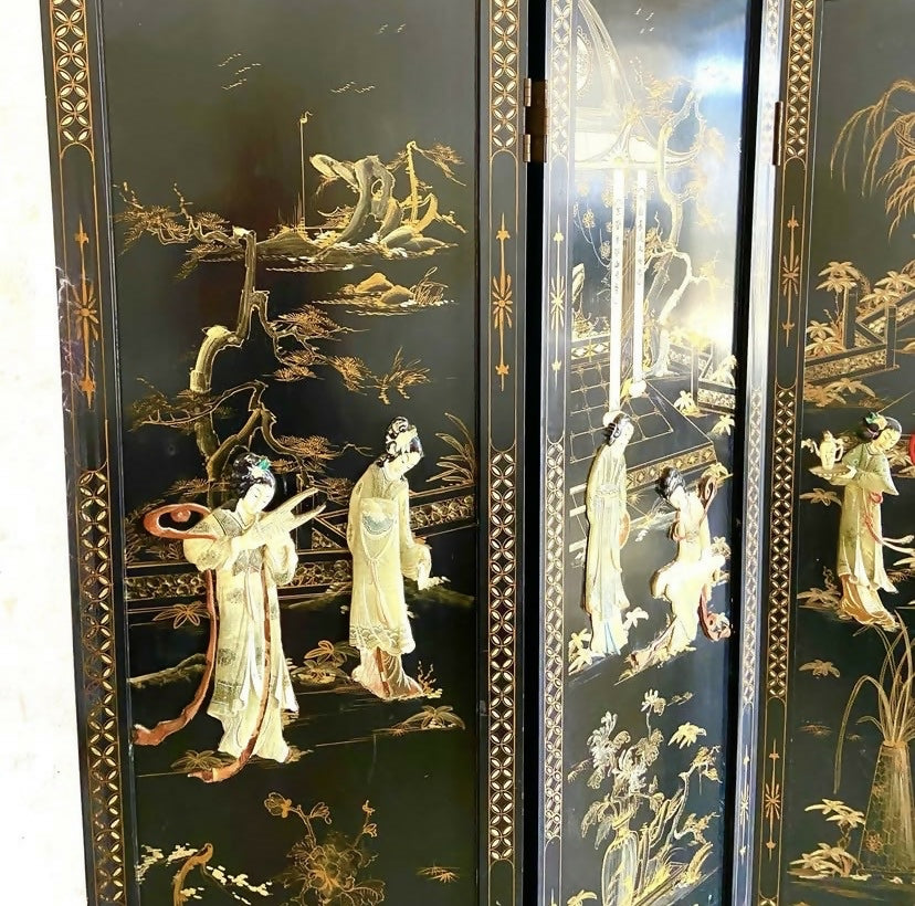 Biombo oriental em Chinoiserie