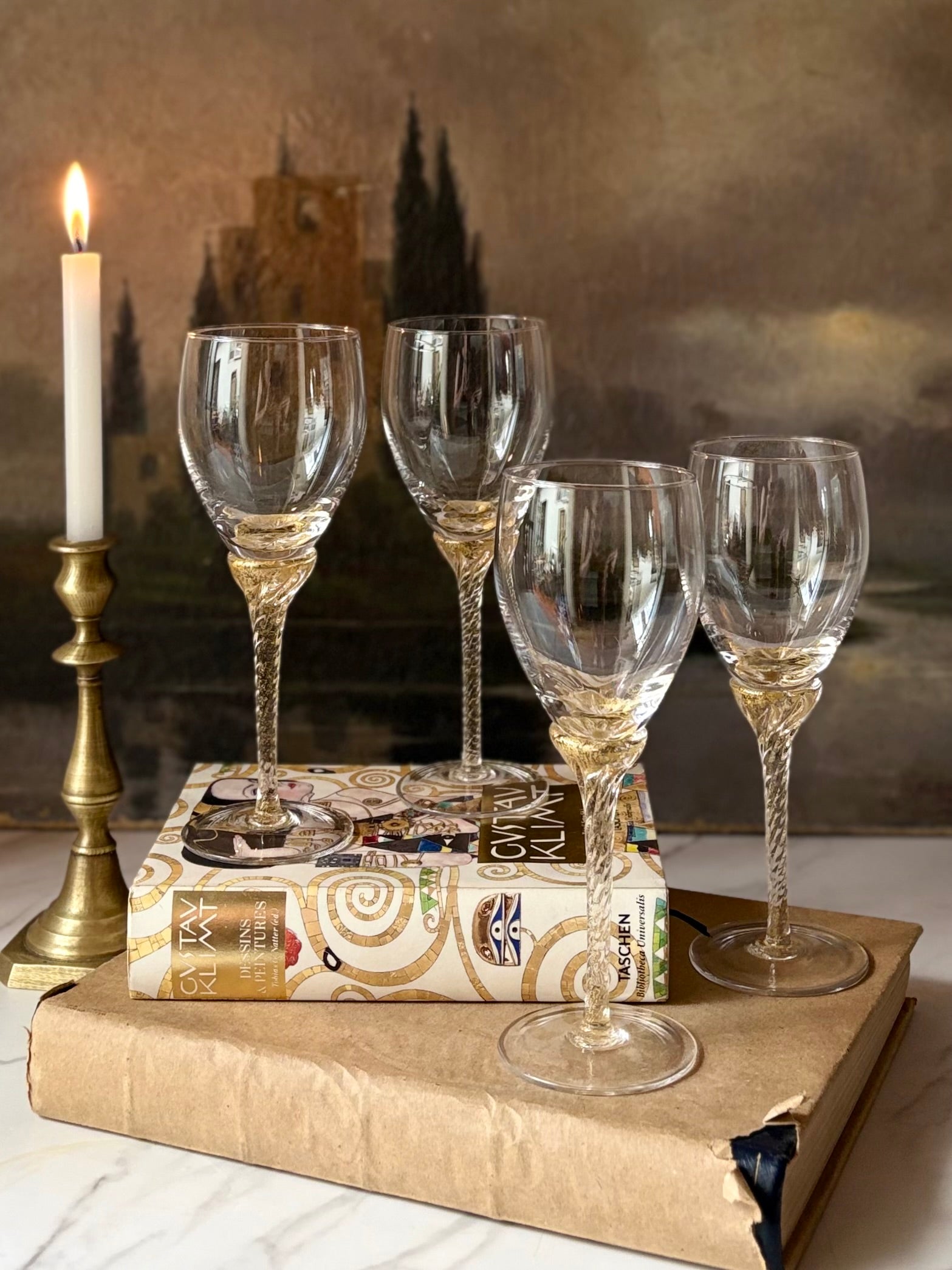 4 Taças de vinho Murano autênticas