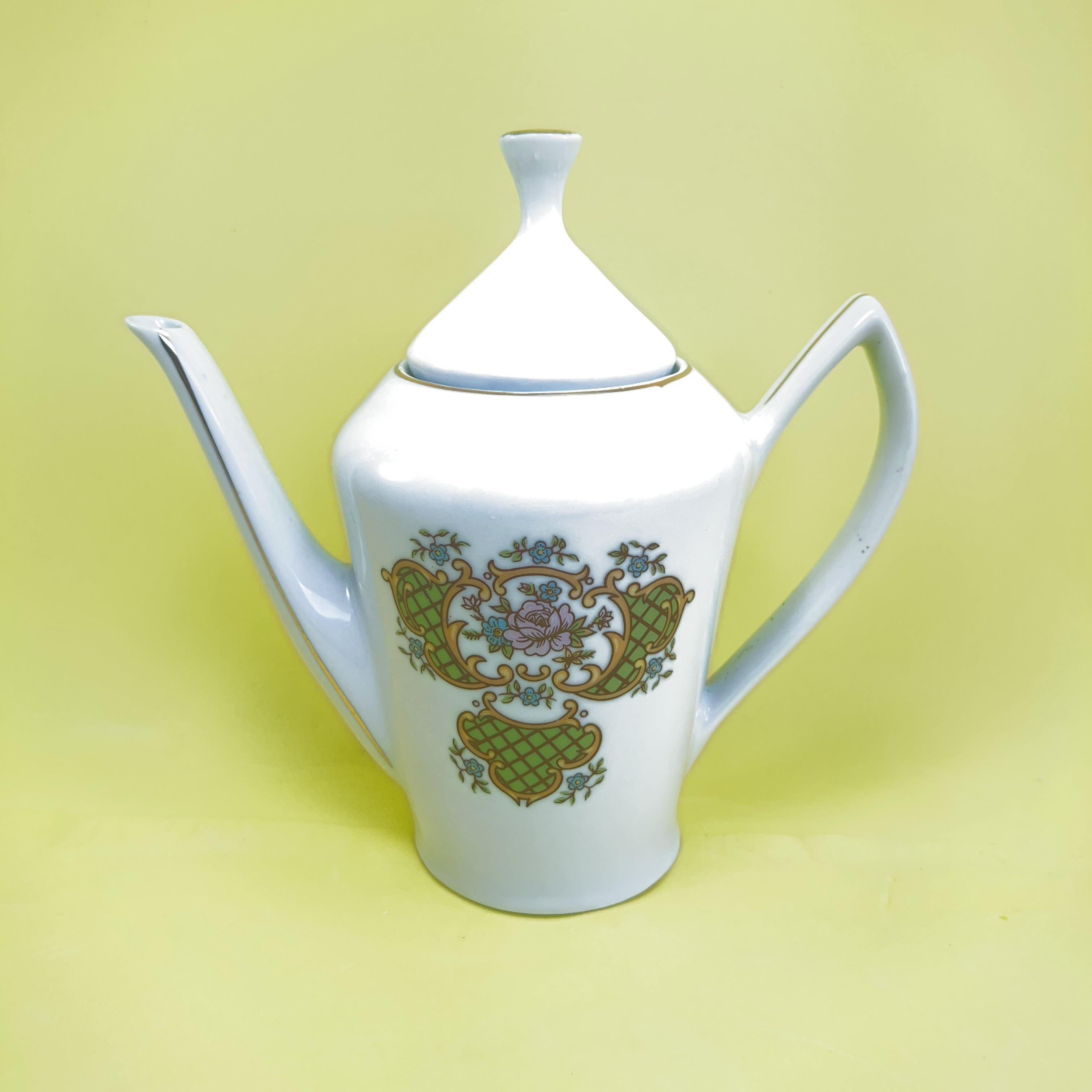 Porcelana Pozzani Jogo de Chá com estampa floral 