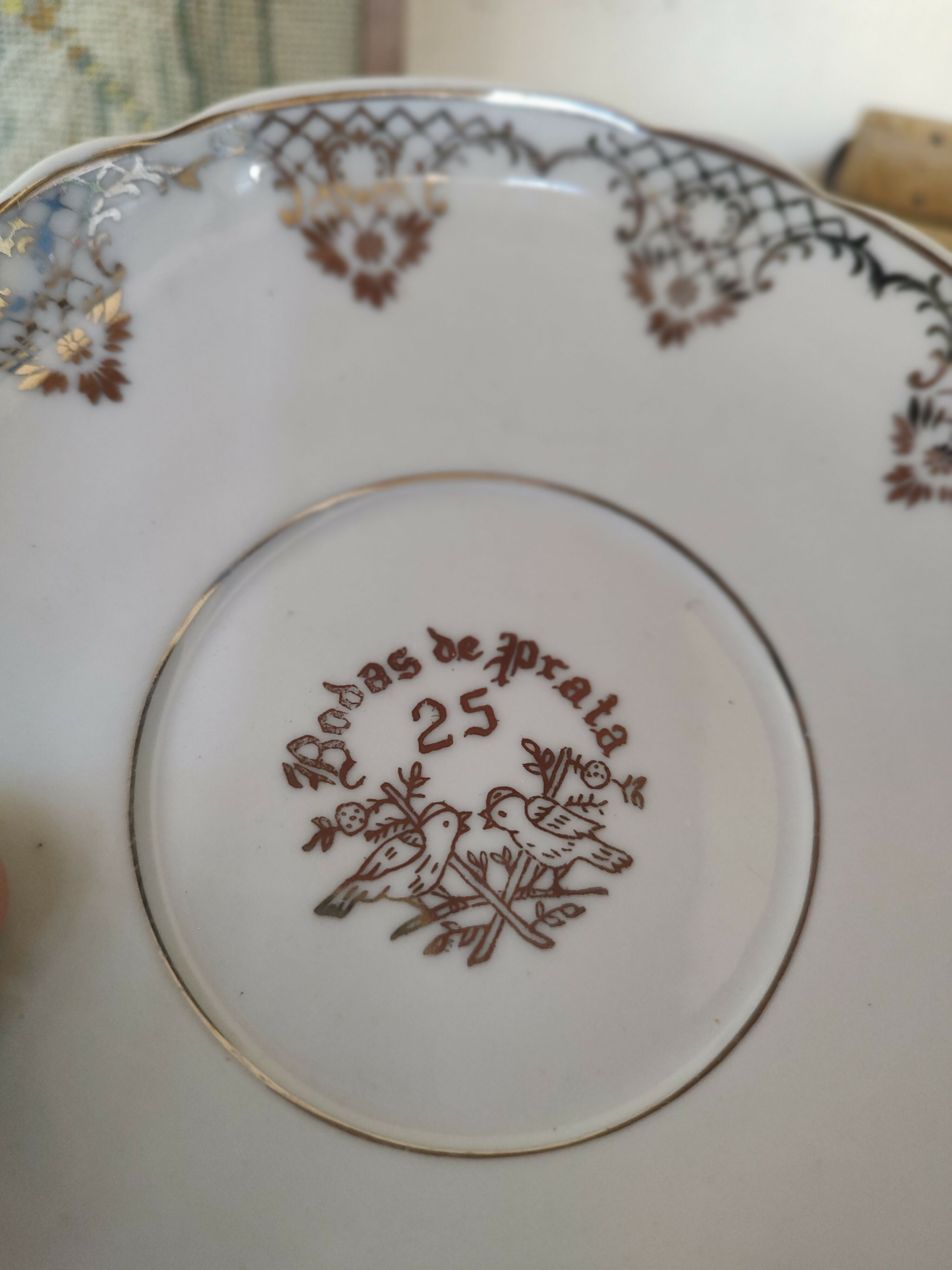 Antigos Pratinhos de parede Bodas de Prata (valor unitário)