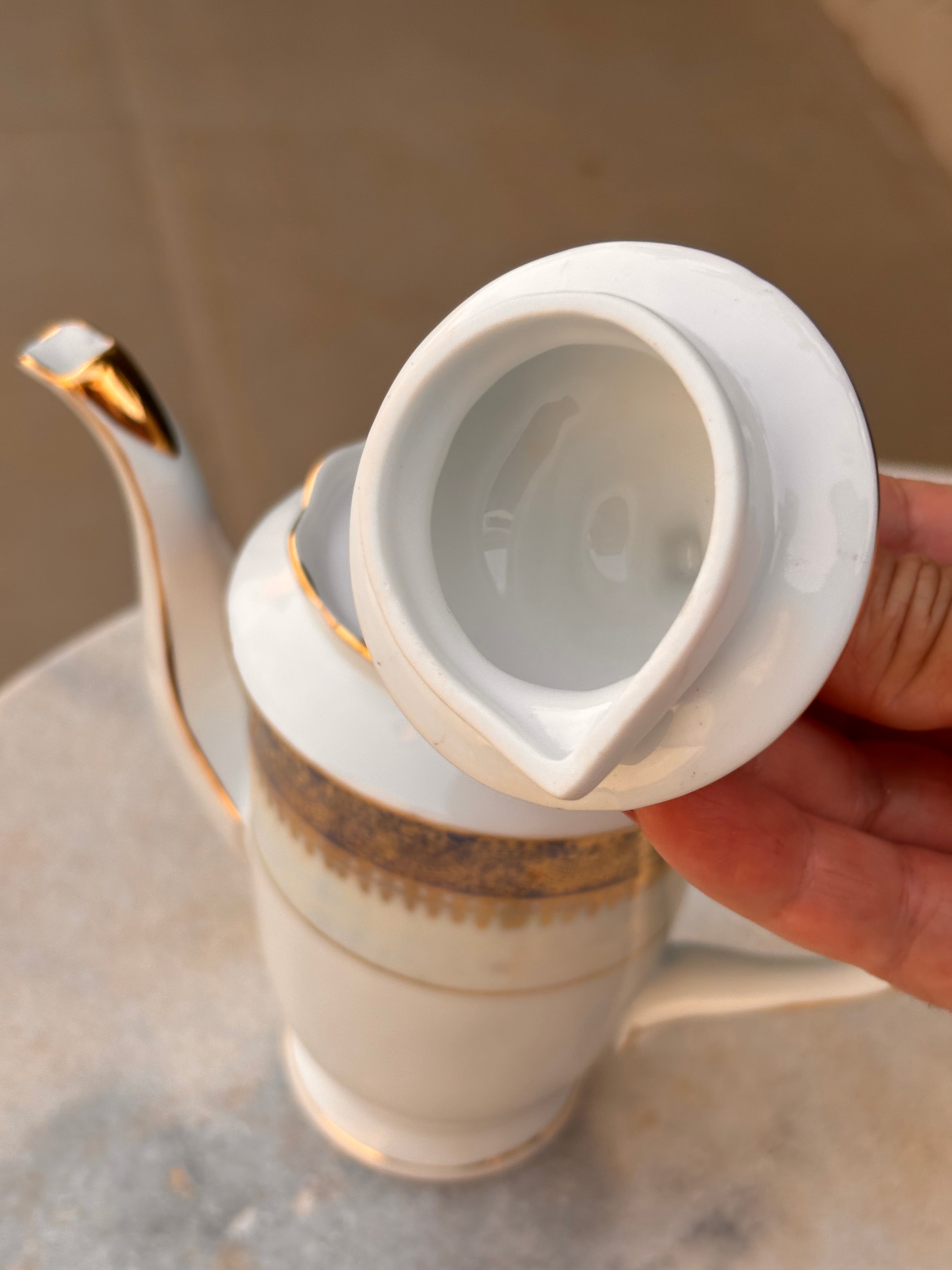 Jogo De Café Antigo Porcelana Steatita Década 60