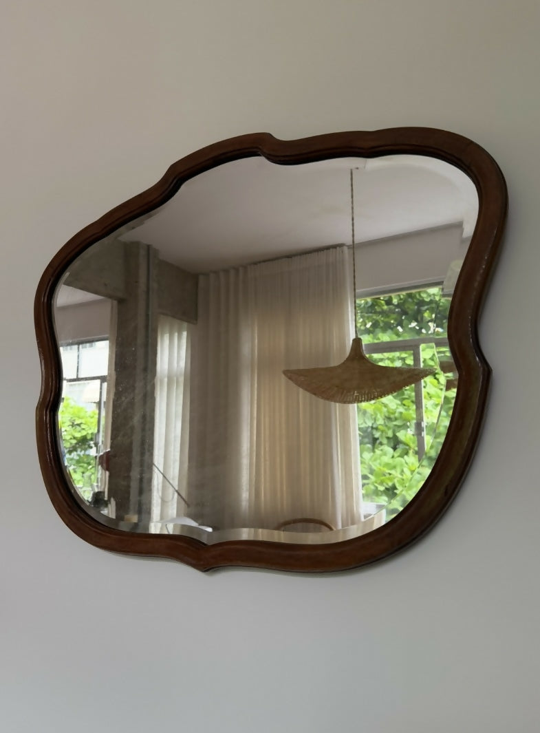 Espelho bisotado em jacarandá anos 50