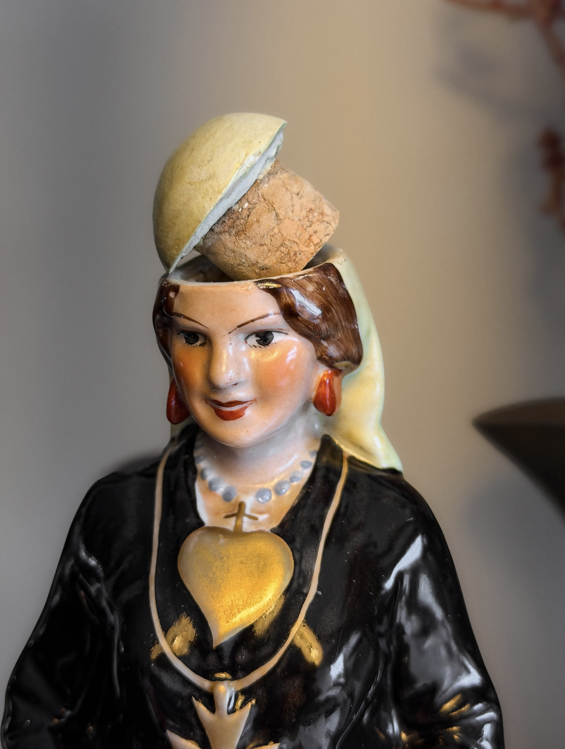 RARIDADE - VISTA ALEGRE - 1933 - Garrafa Pintada a Mão