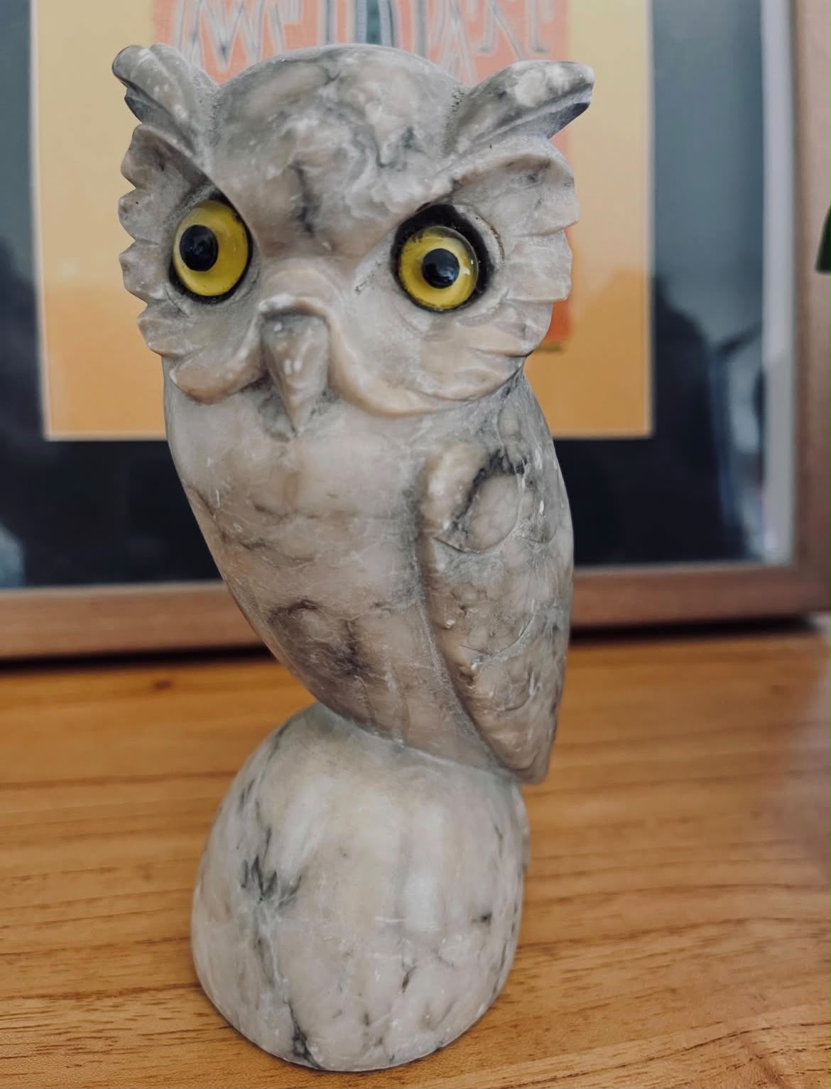 Escultura Coruja Vintage – Possível Alabastro