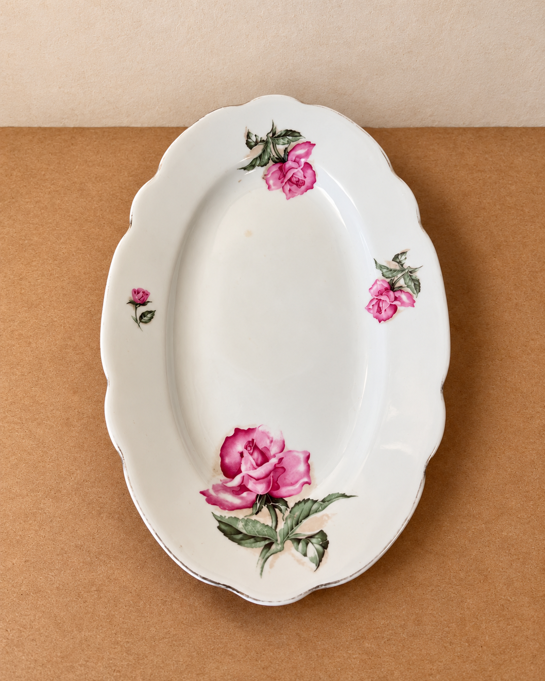 Travessa oval em porcelana floral Santa Clara, Espanha (DMCPS_488)