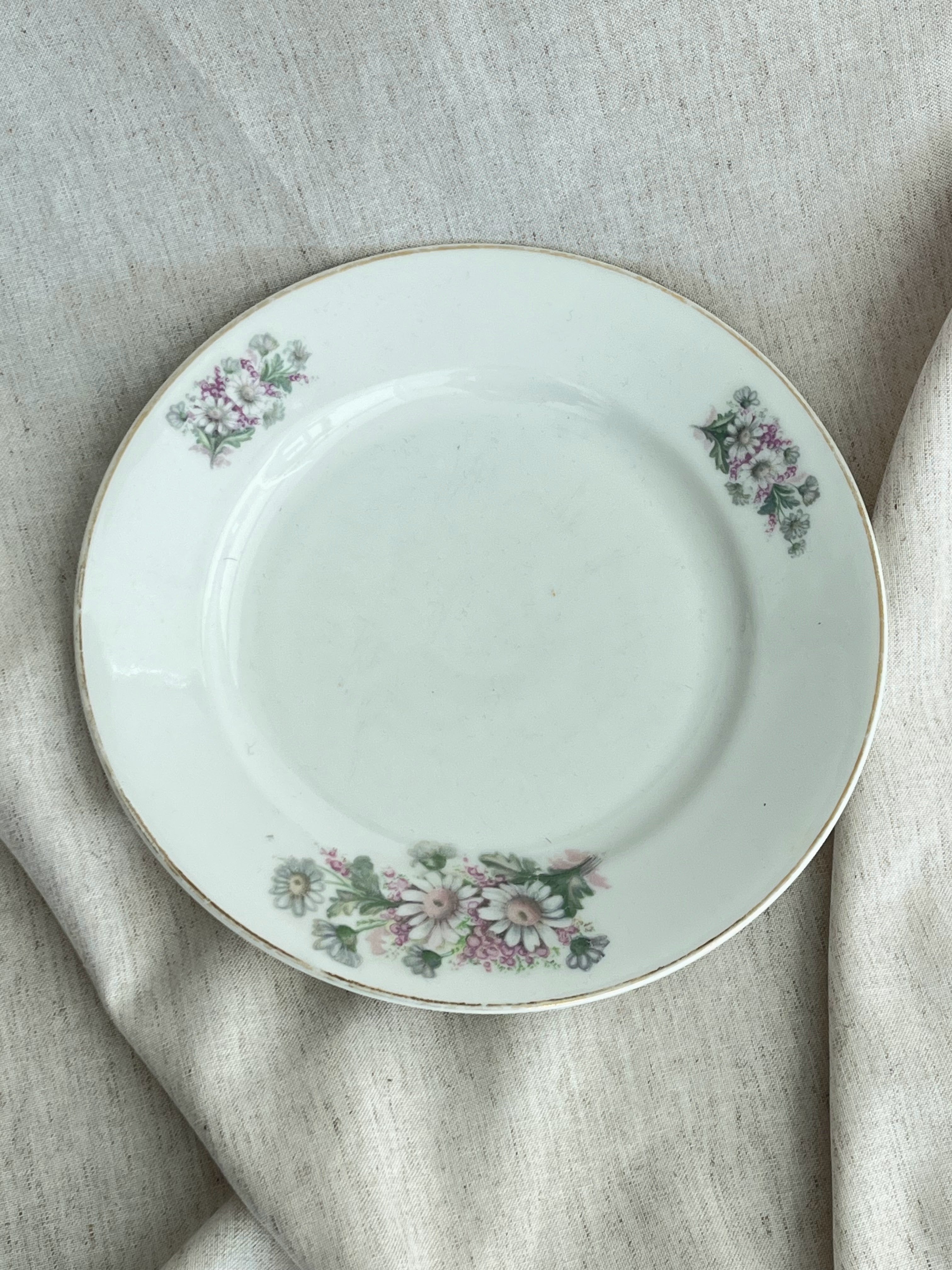Conjunto de 9 Pratos antigos com motivos florais Vista Alegre | Portugal | 1881–1921
