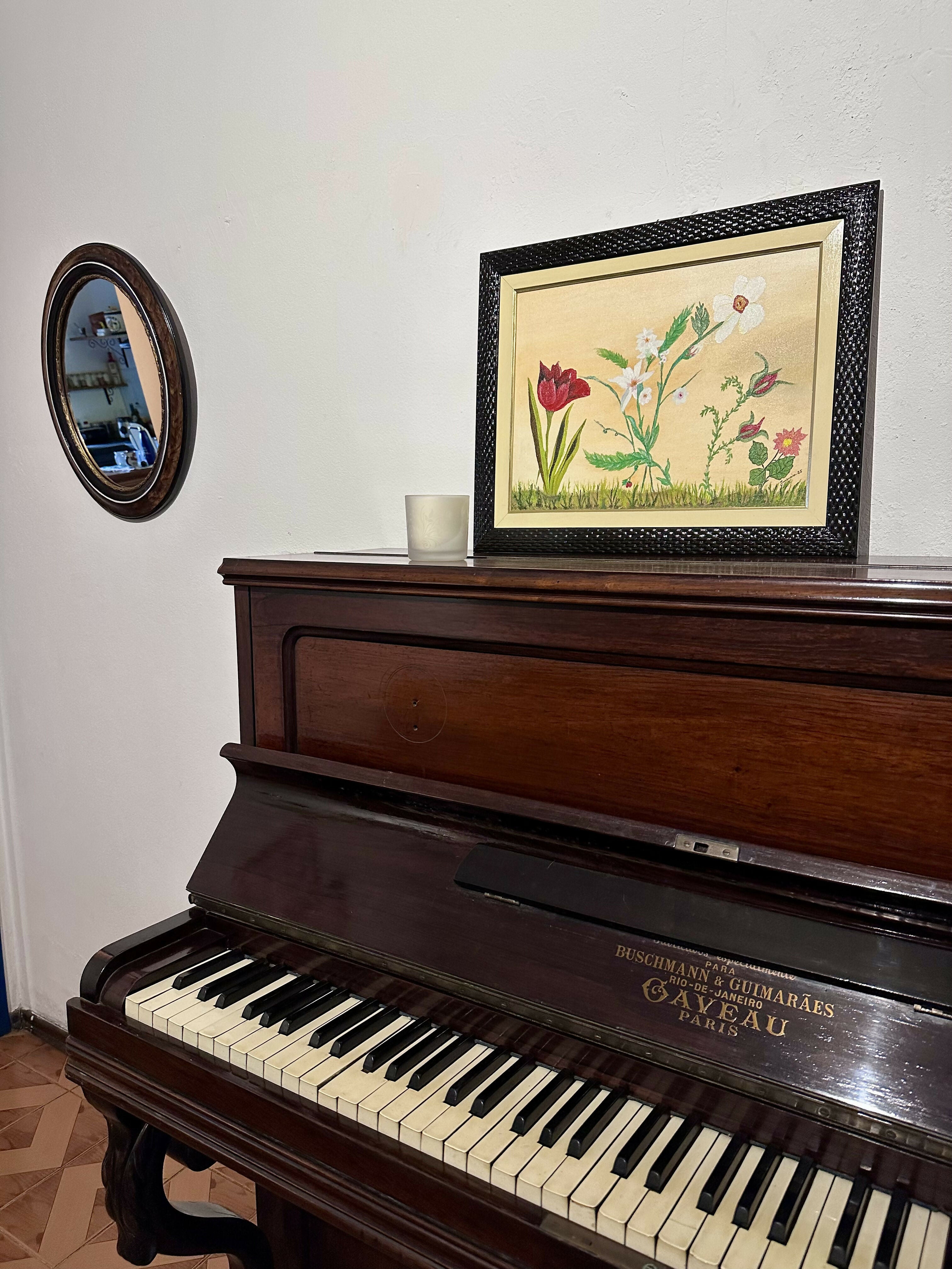 Quadro Flores óleo sobre tela (40cm x 30cm)