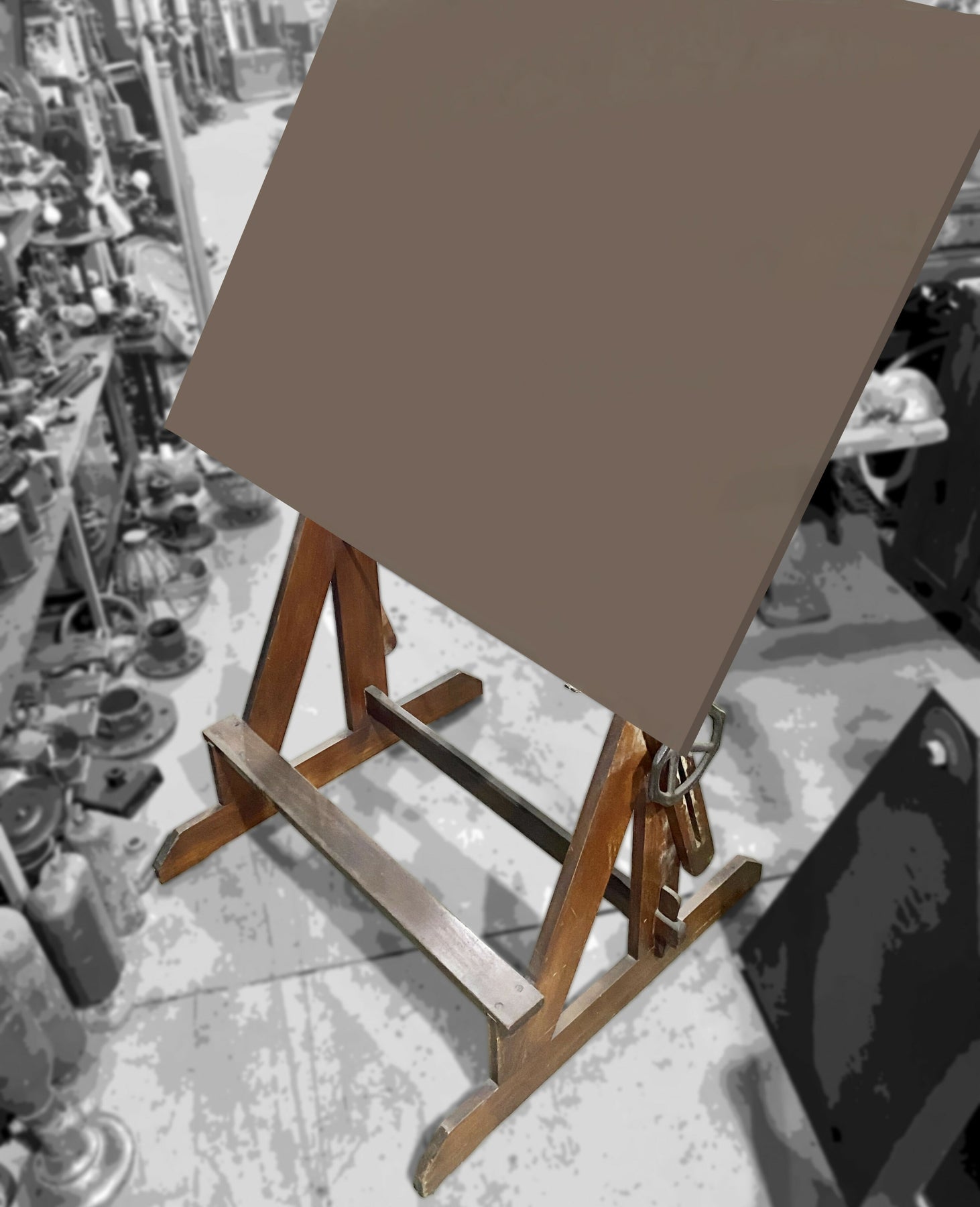 Mesa / prancheta de desenho antiga – Jardin Velharia