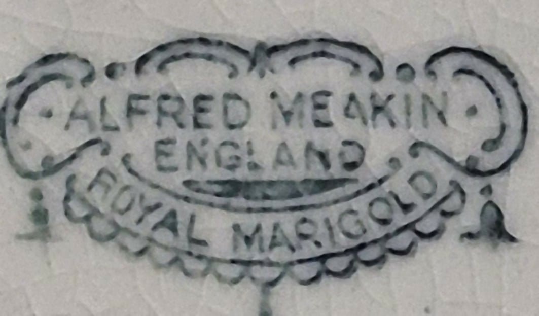 Conjunto escândalo de maravilhoso em faiança, quase centenária, inglesa Alfred Meakin, linha Royal Marigold