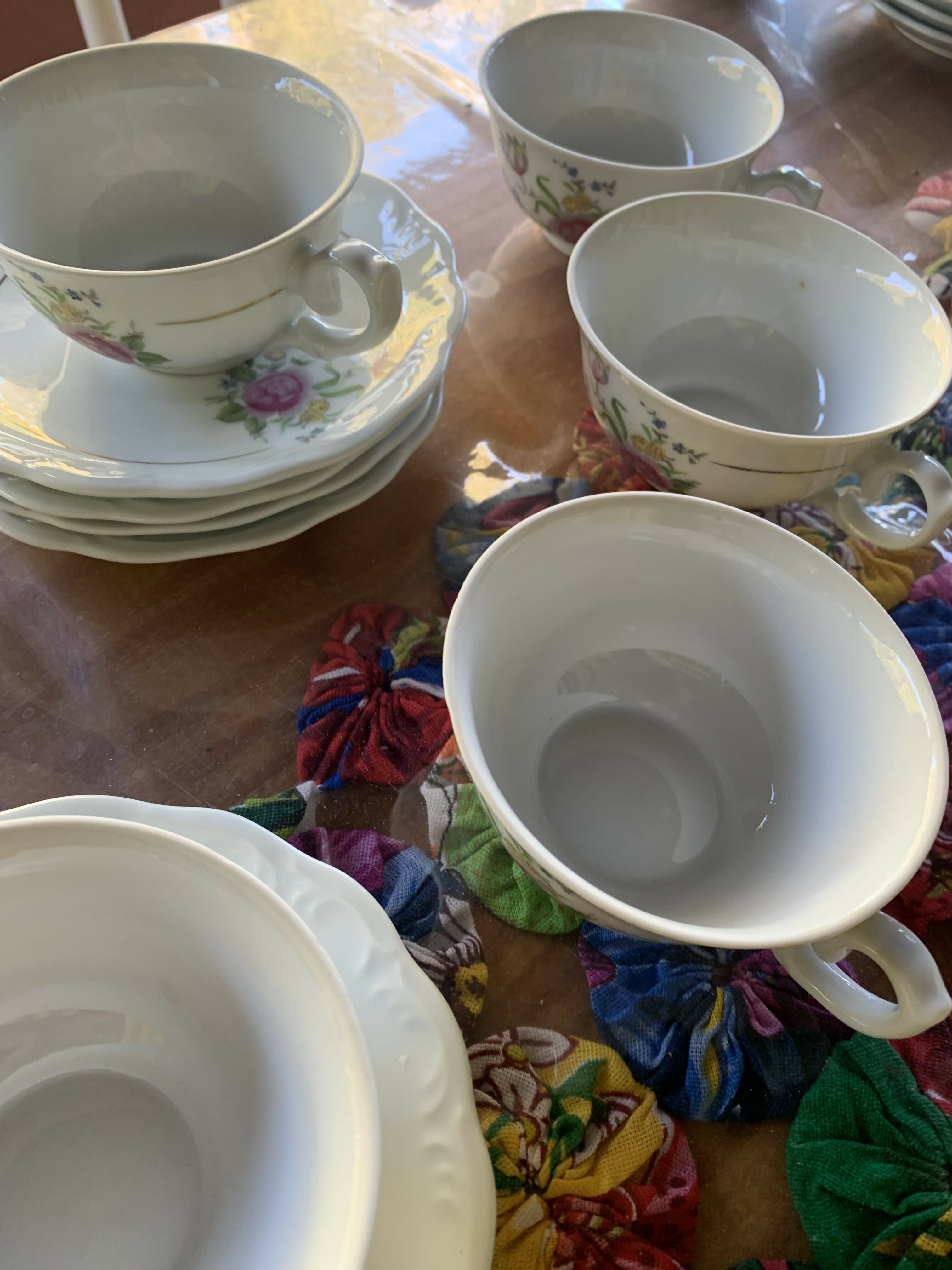 Conjunto de 6 xícaras florais Schmidt