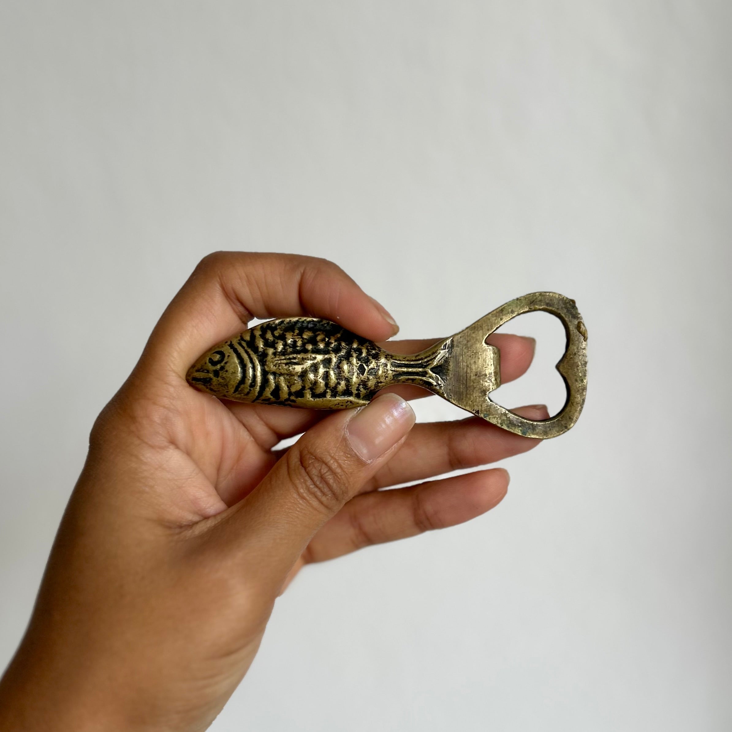 Abridor de Garrafa Vintage Peixe em Latão