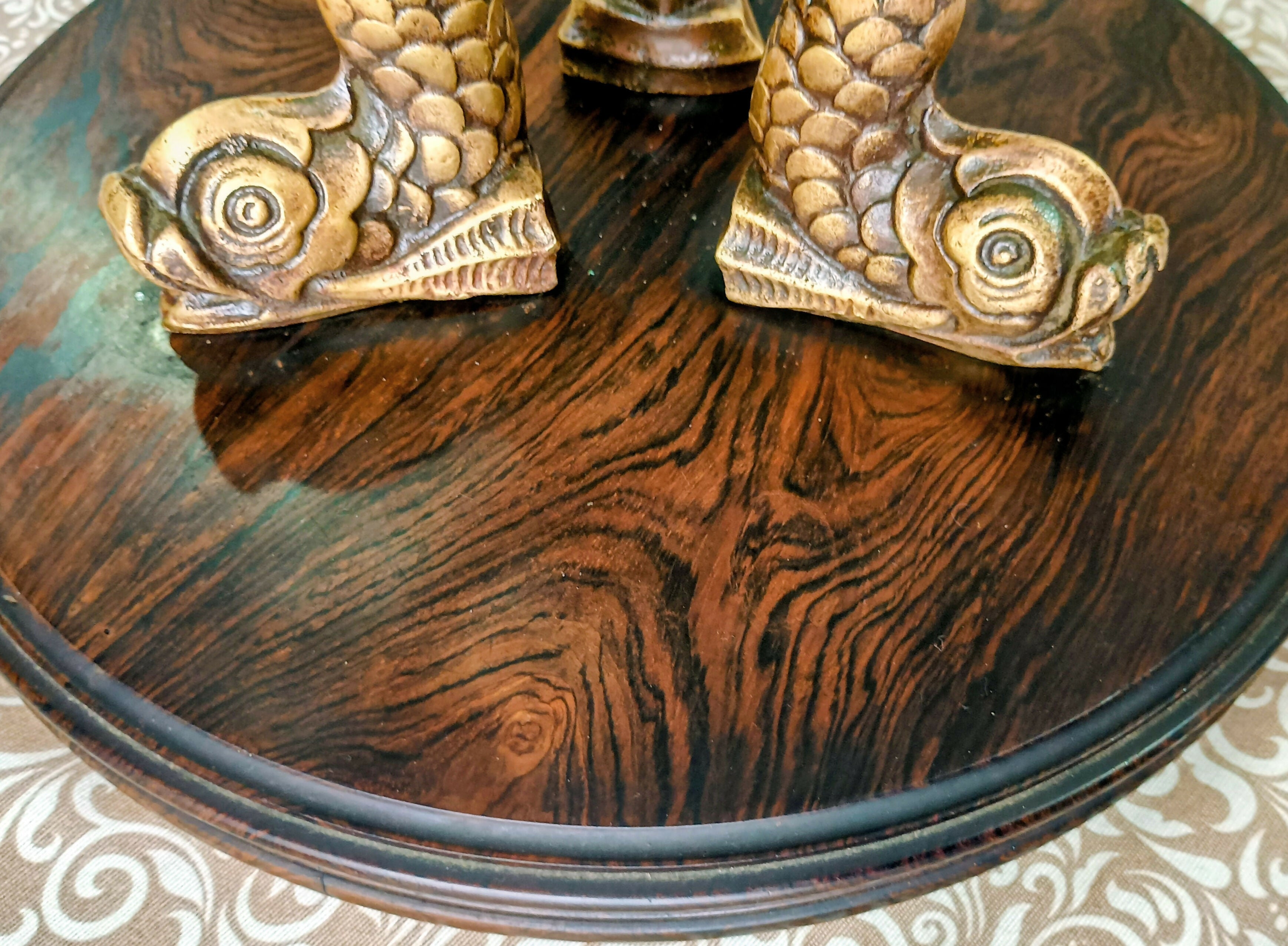 Centro de mesa em Jacarandá década de 50/60