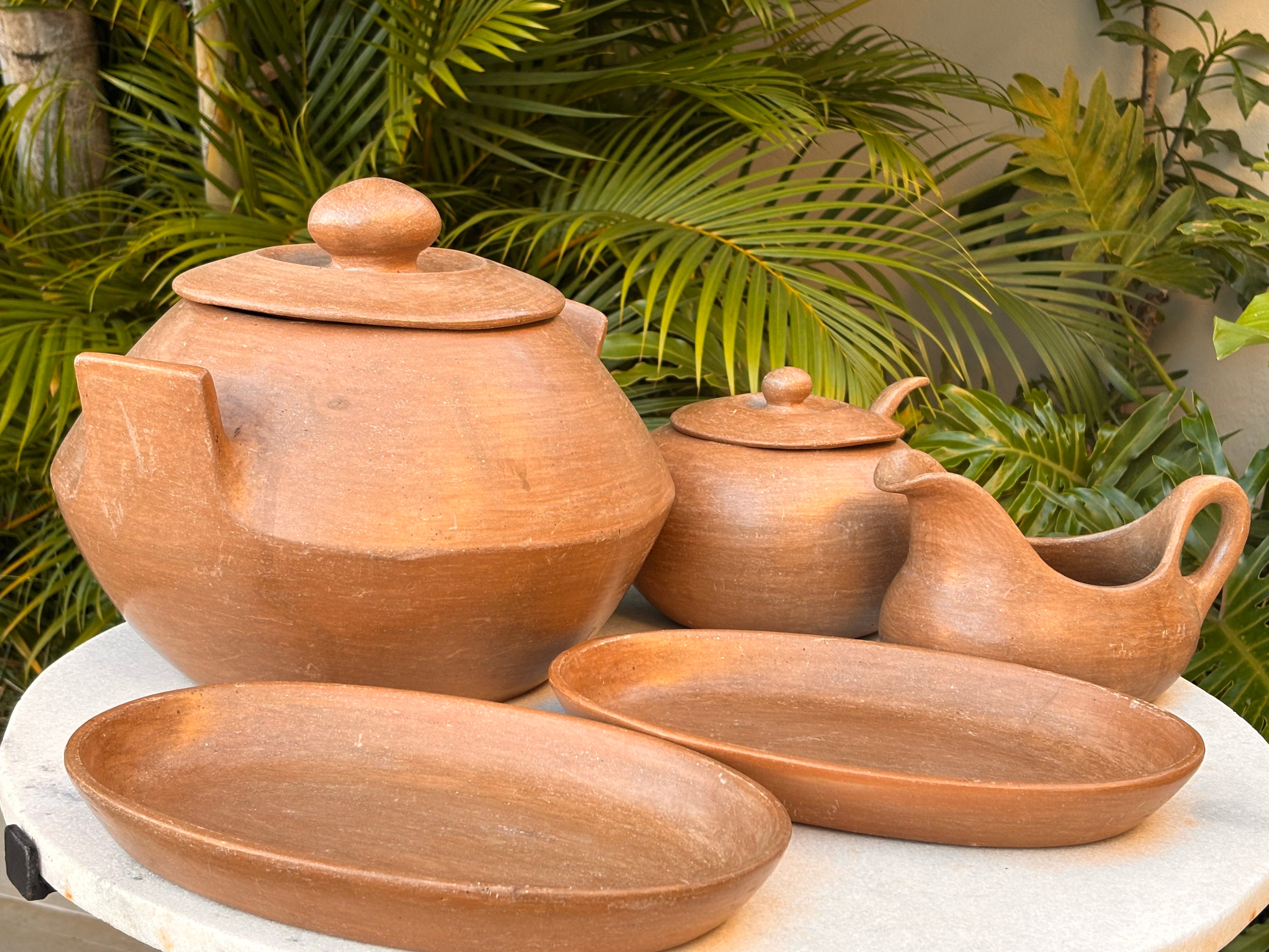Conjunto Para Feijoada e cozidos Em Barro Cozido – Cerâmica Artesanal Rústica