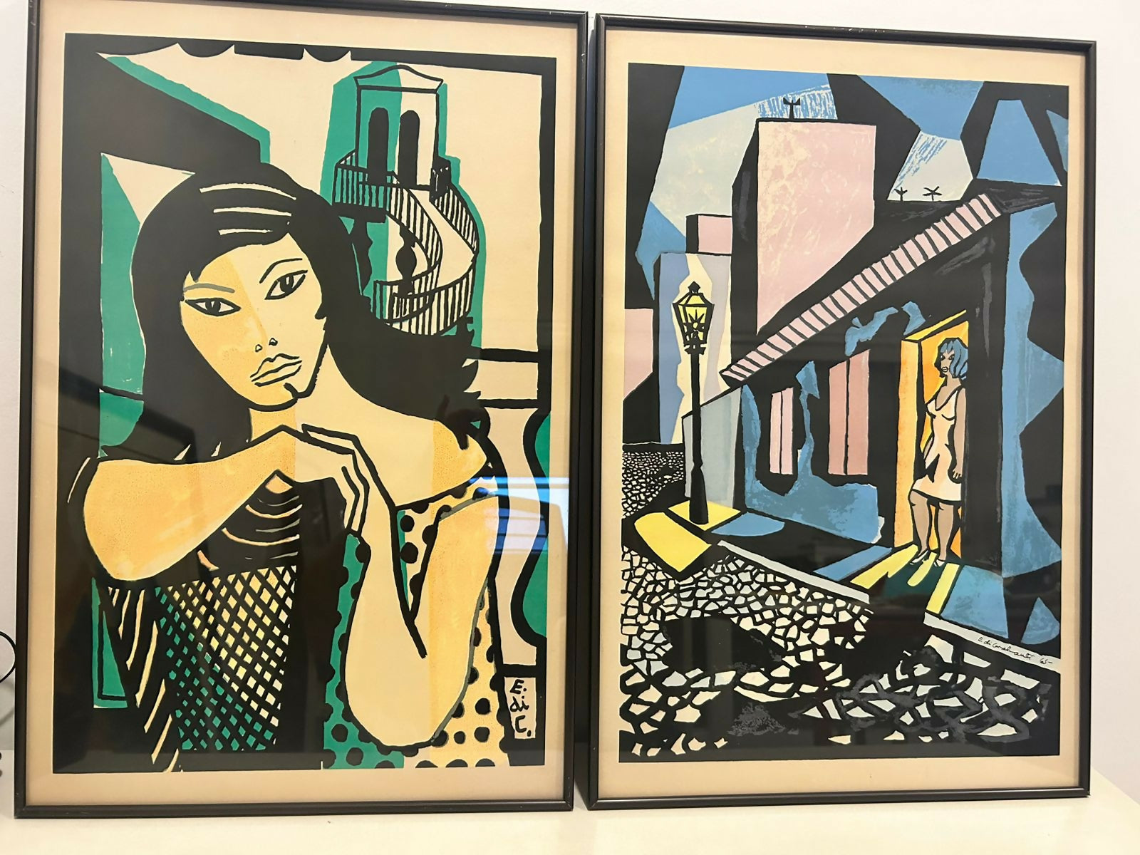 Par de Quadros de serigrafias Di Cavalcanti