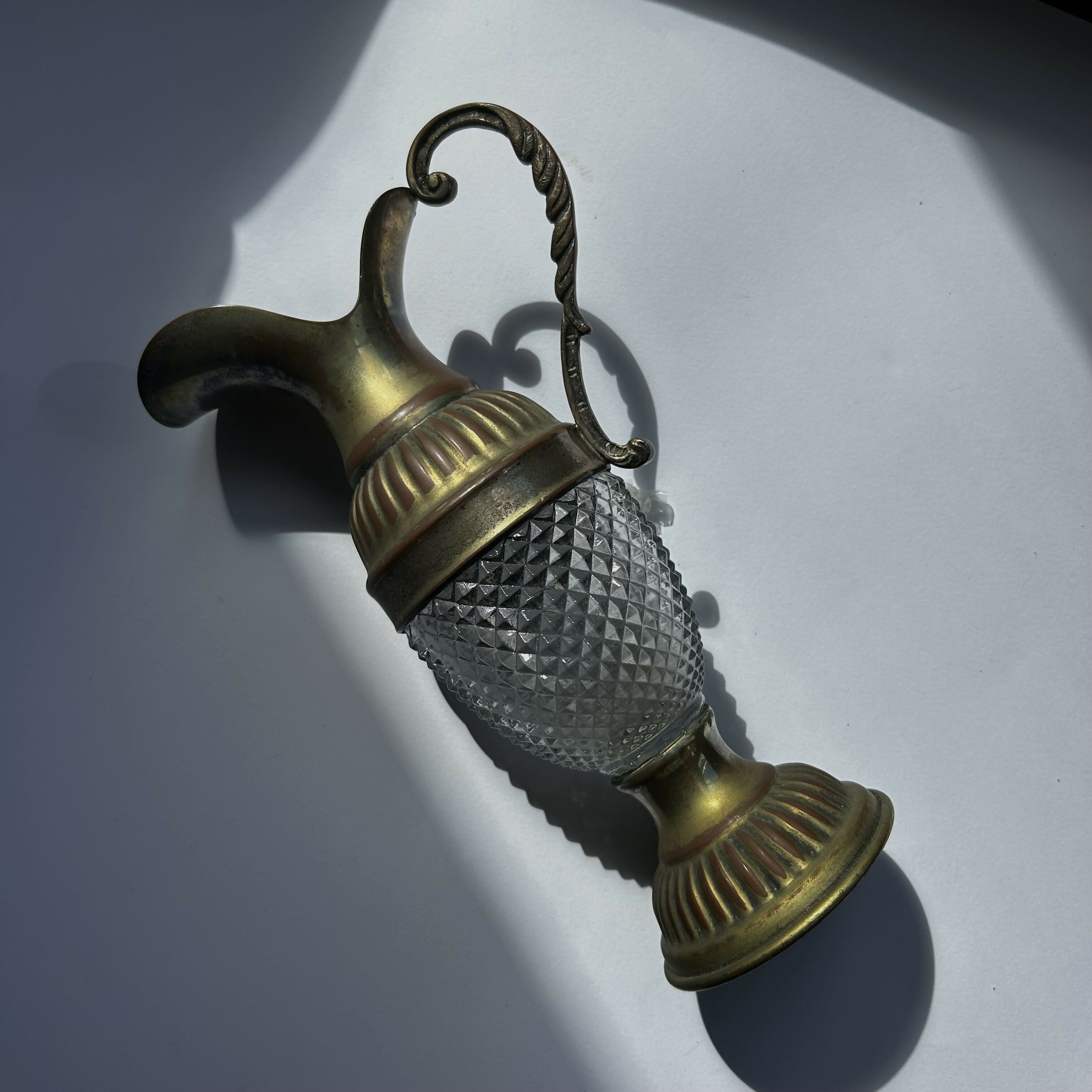 Ânfora de vidro e metal Pransdor