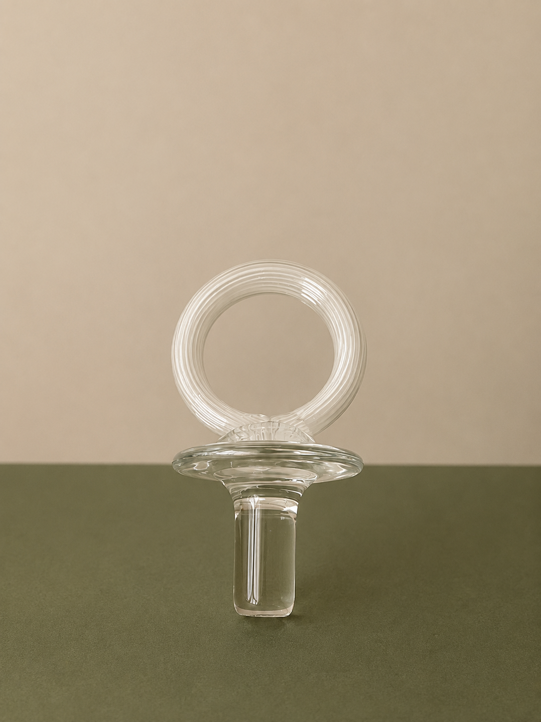 Garrafa decorativa em vidro artístico branco (DMCPS_266)