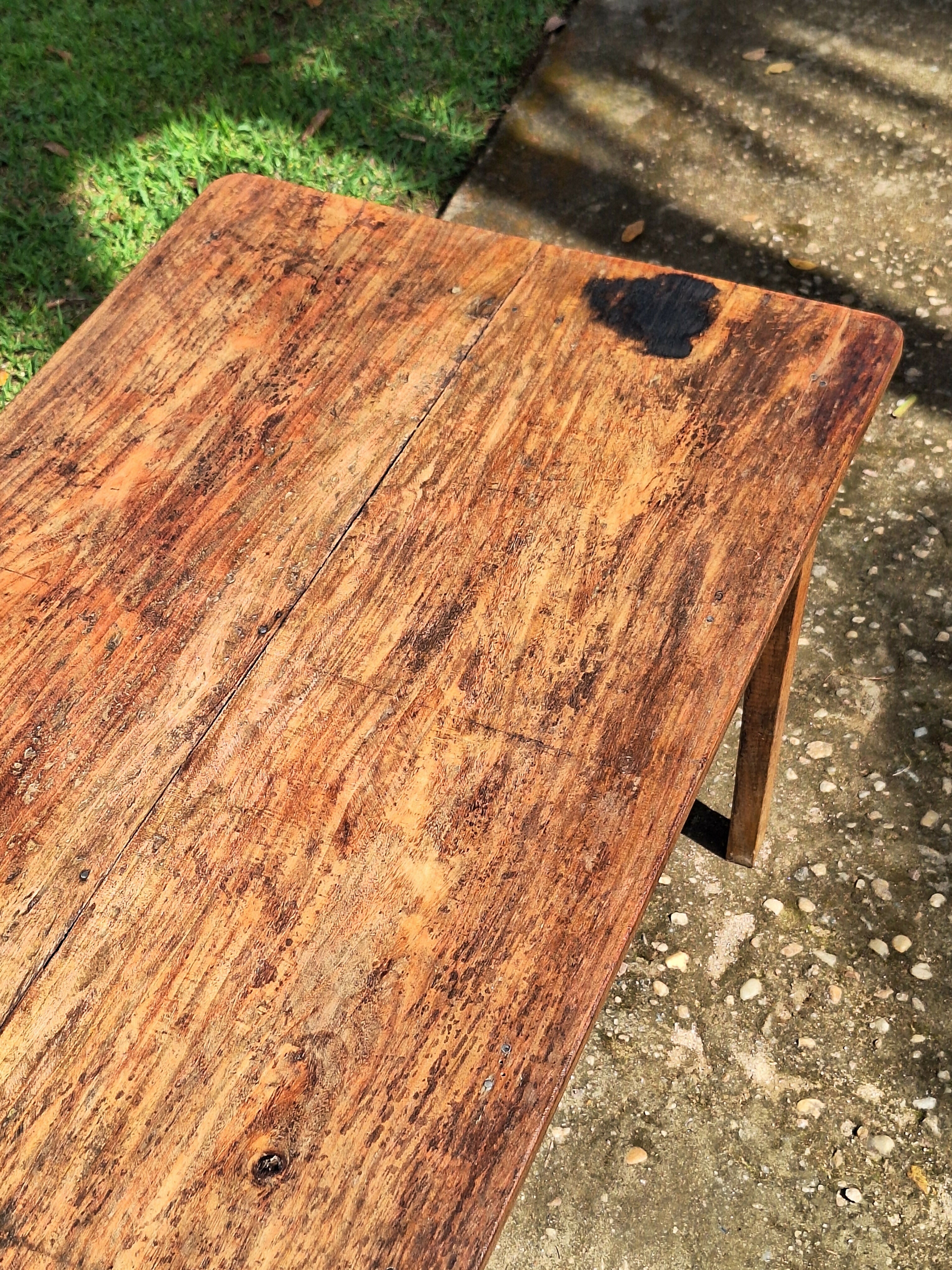 Mesa Antiga Madeira Maciça Garimpo Mineiro
