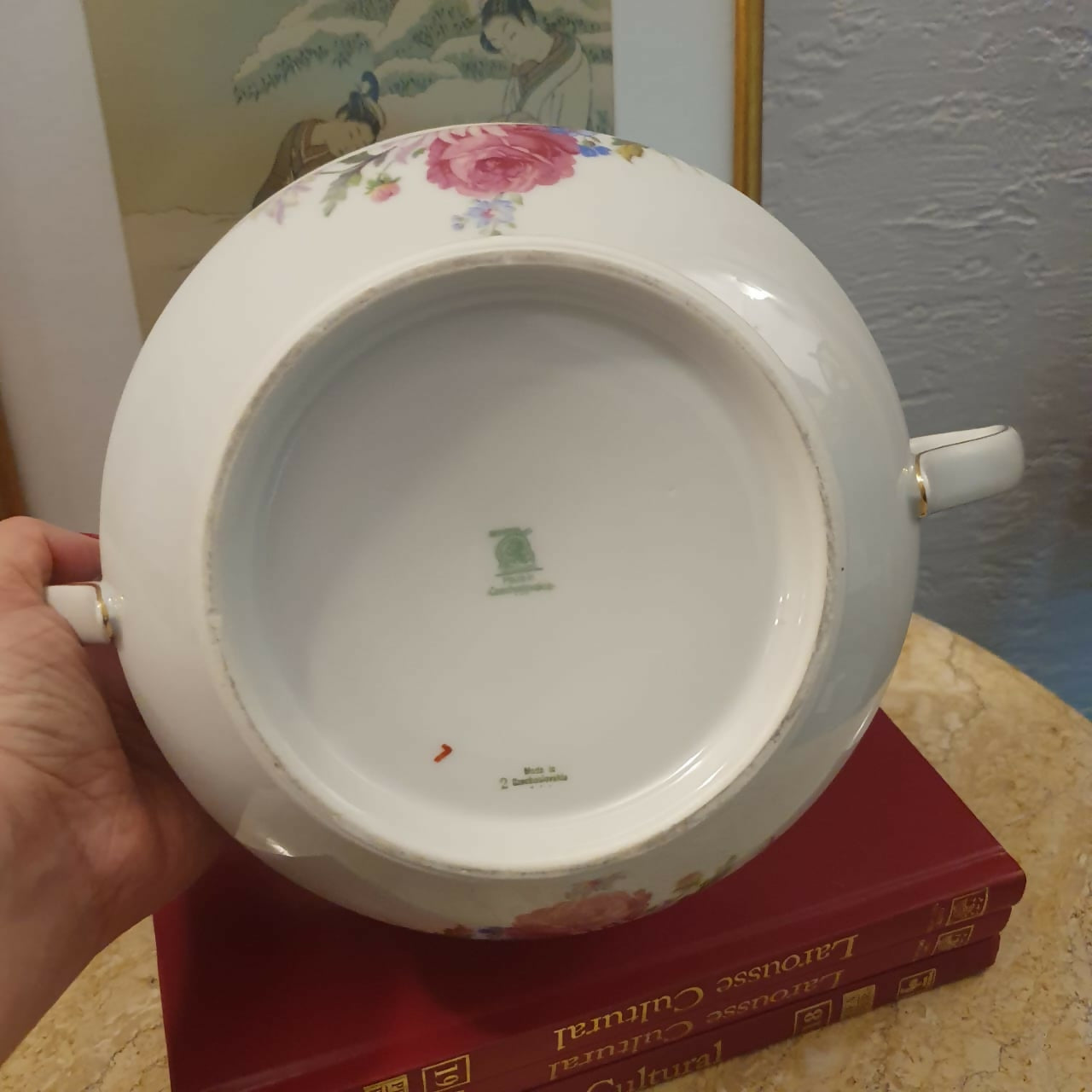 Grande, linda e impecável sopeira em porcelana tcheca vintage Bohemia