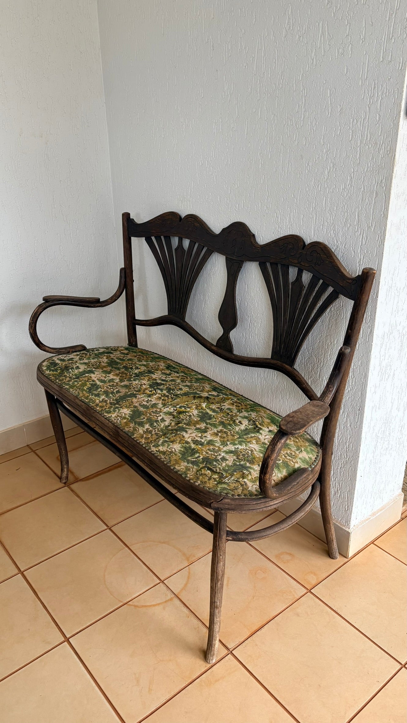 Raríssimo Conjunto de Salão Austríaco D.G. Fischel &amp; Söhne (Cadeiras + Poltronas + Namoradeira - 8 Peças - Início Séc. XX)