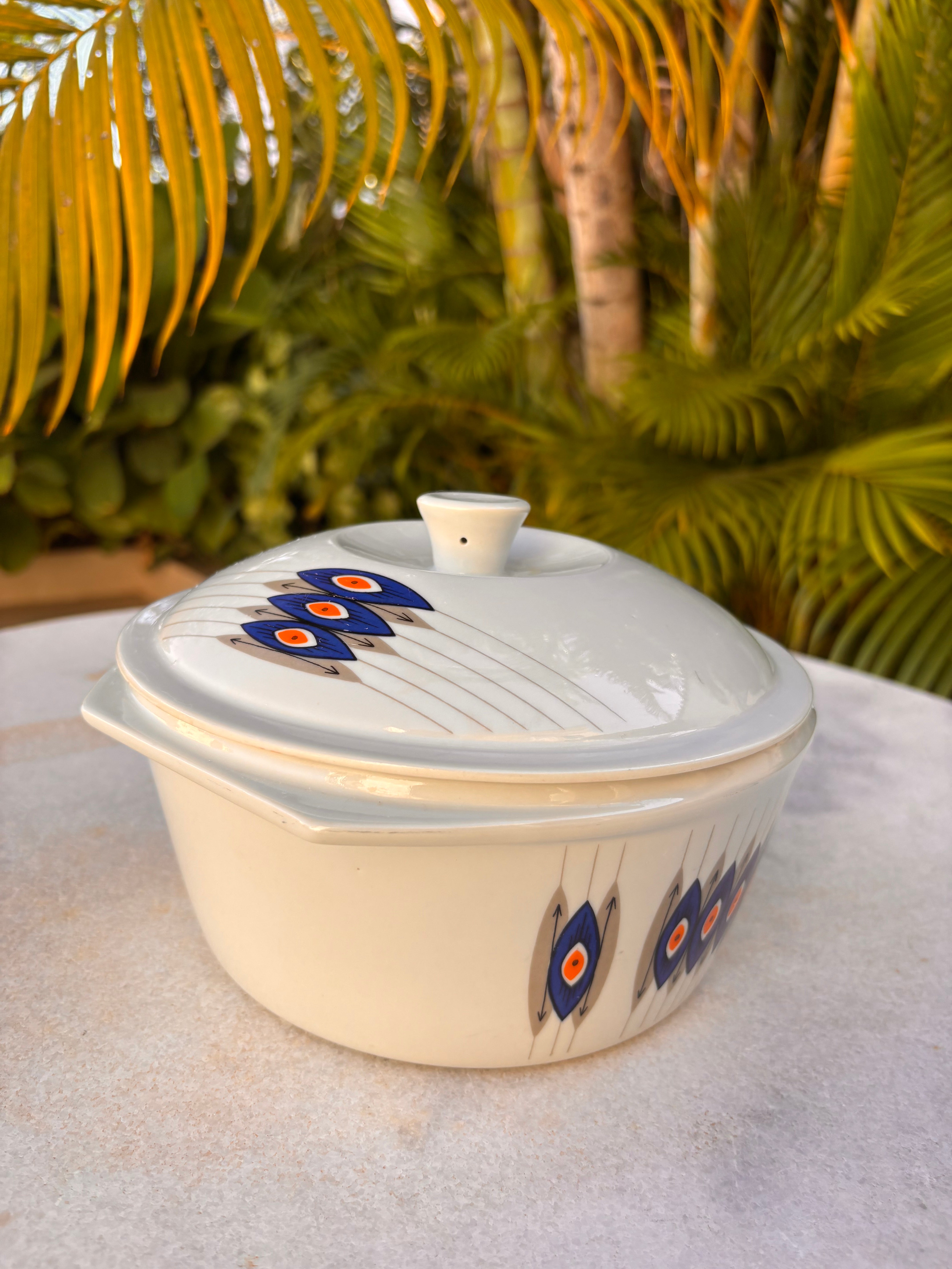 Raridade! Travessa Refratária / Sopeira Vintage Rörstrand Delikat Anos 50 - Suécia