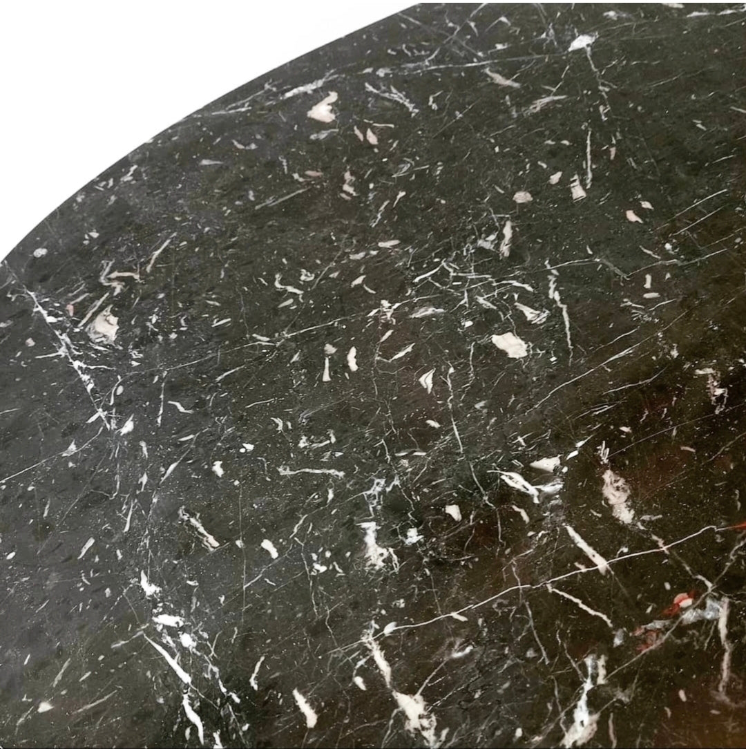 MESA DE CENTRO OVAL FRANCESA ANOS 50 COM TAMPO EM GRANITO 