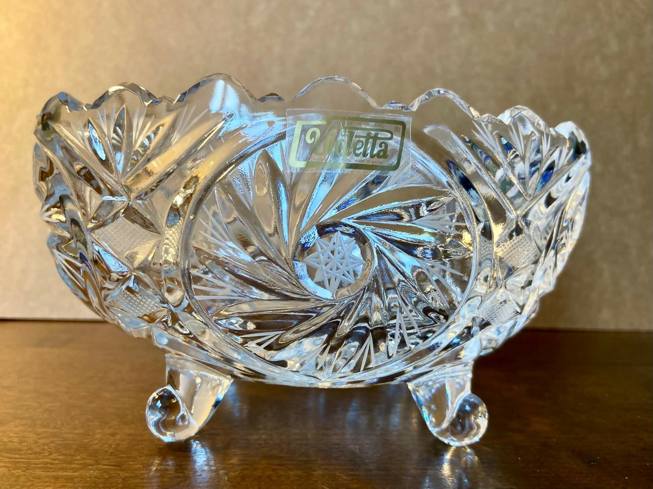 Fruteira em cristal polonês Violetta (DMCPS_208)