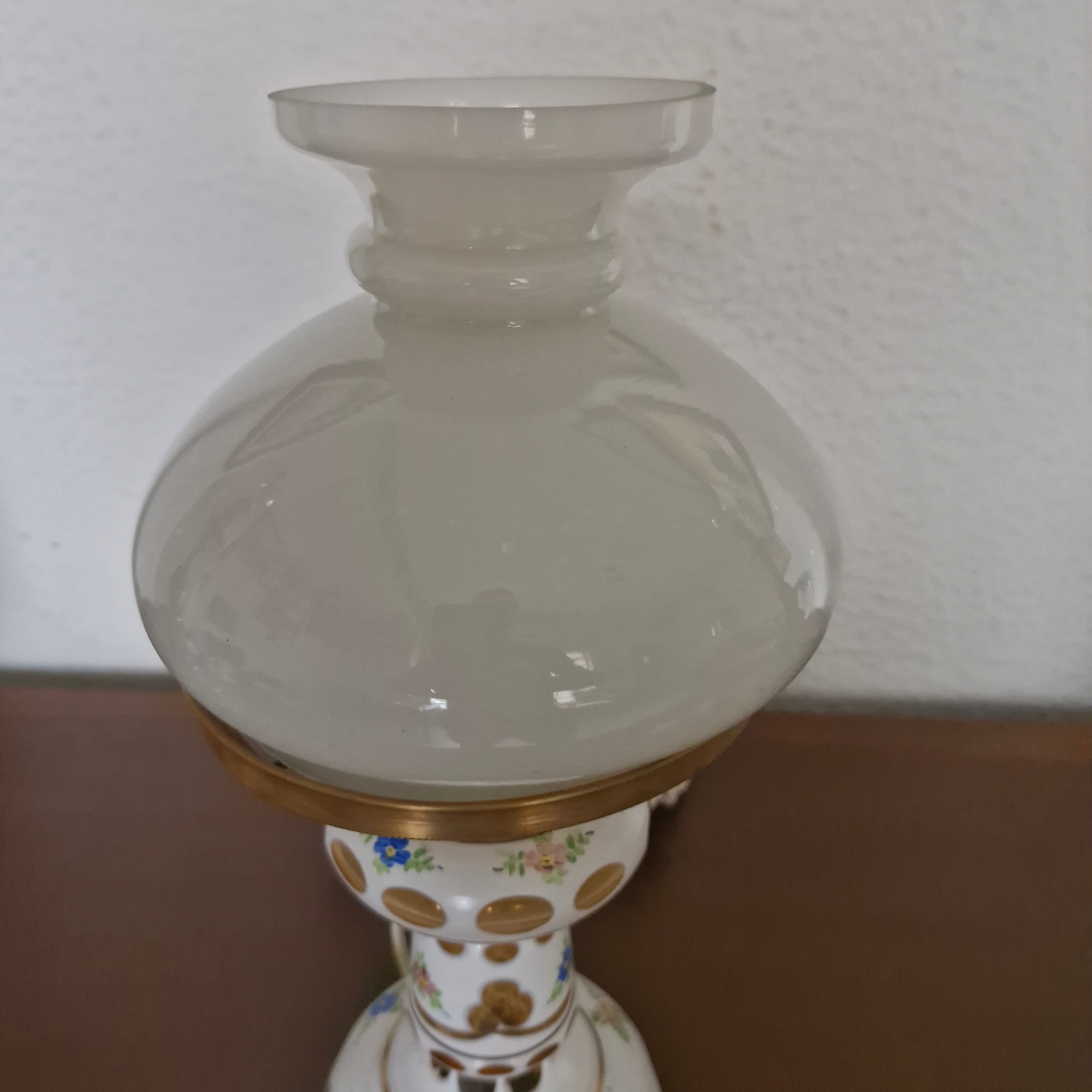 Pequena Luminária /Abajur Overlay cúpula tipo Lampião