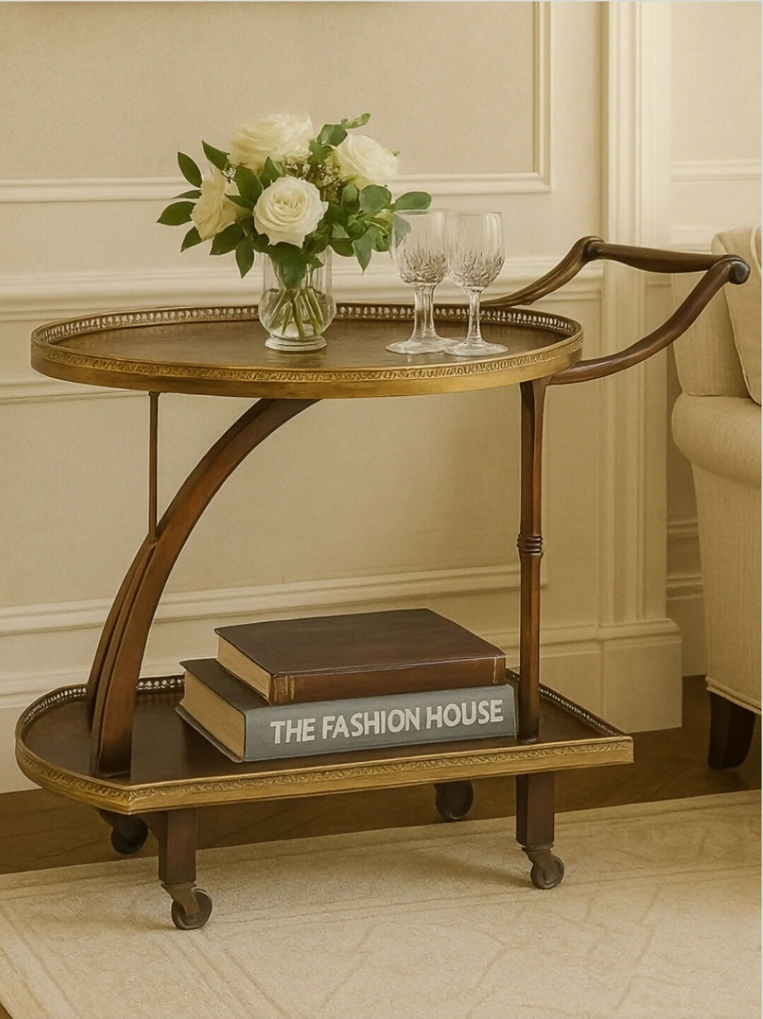 CARRINHO DE CHÁ / APARADOR INGLÊS (EM 10X SEM JUROS)