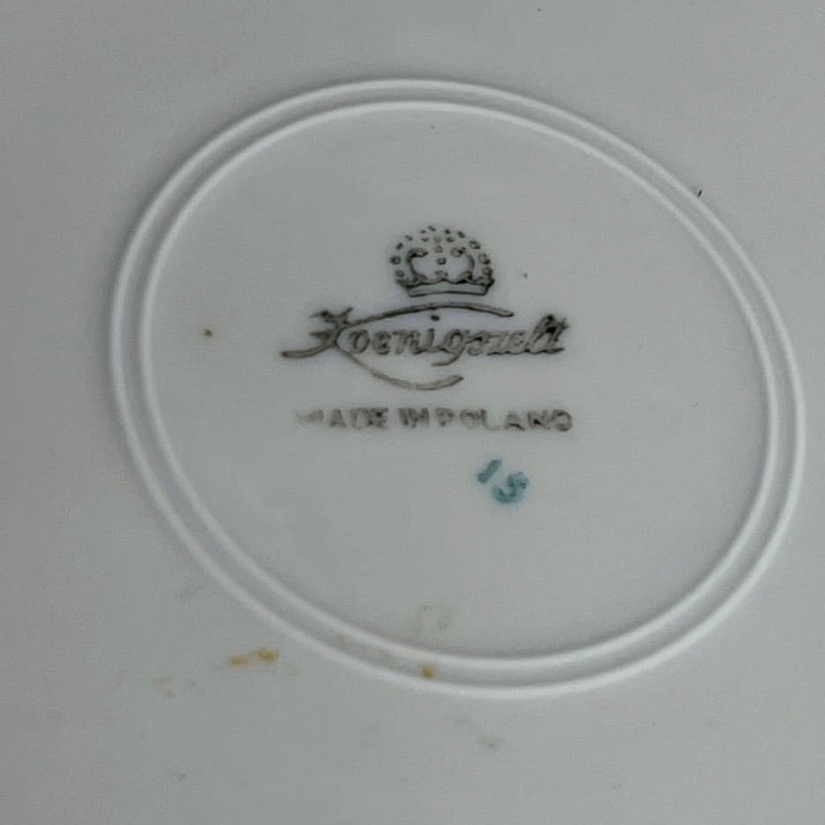 Prato de Porcelana  Koenigszelt - "Made in Poland" | Pós-Guerra, Beleza e  História