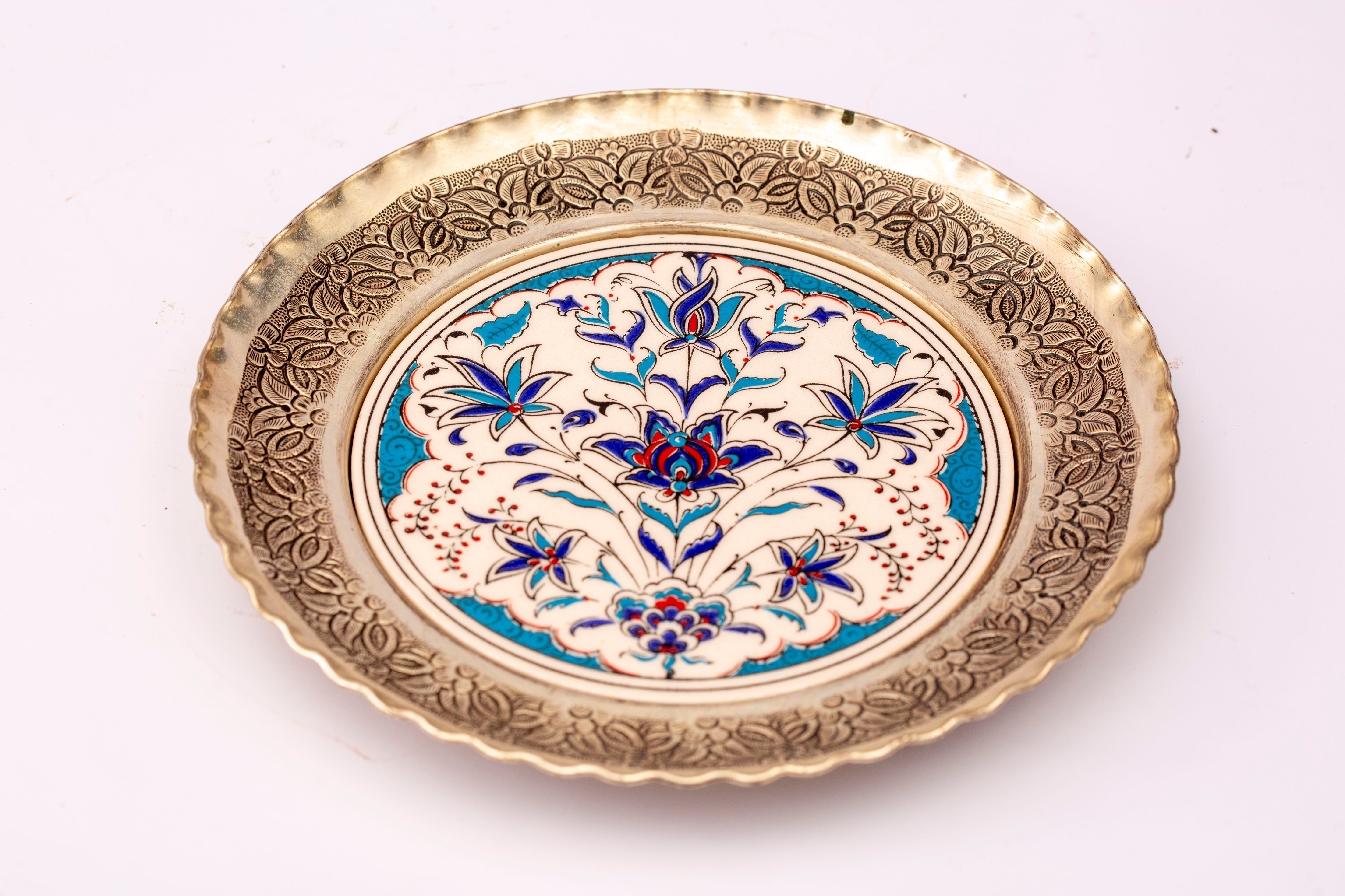 Prato Decorativo Turco com Motivo Iznik (DMCPS_253)