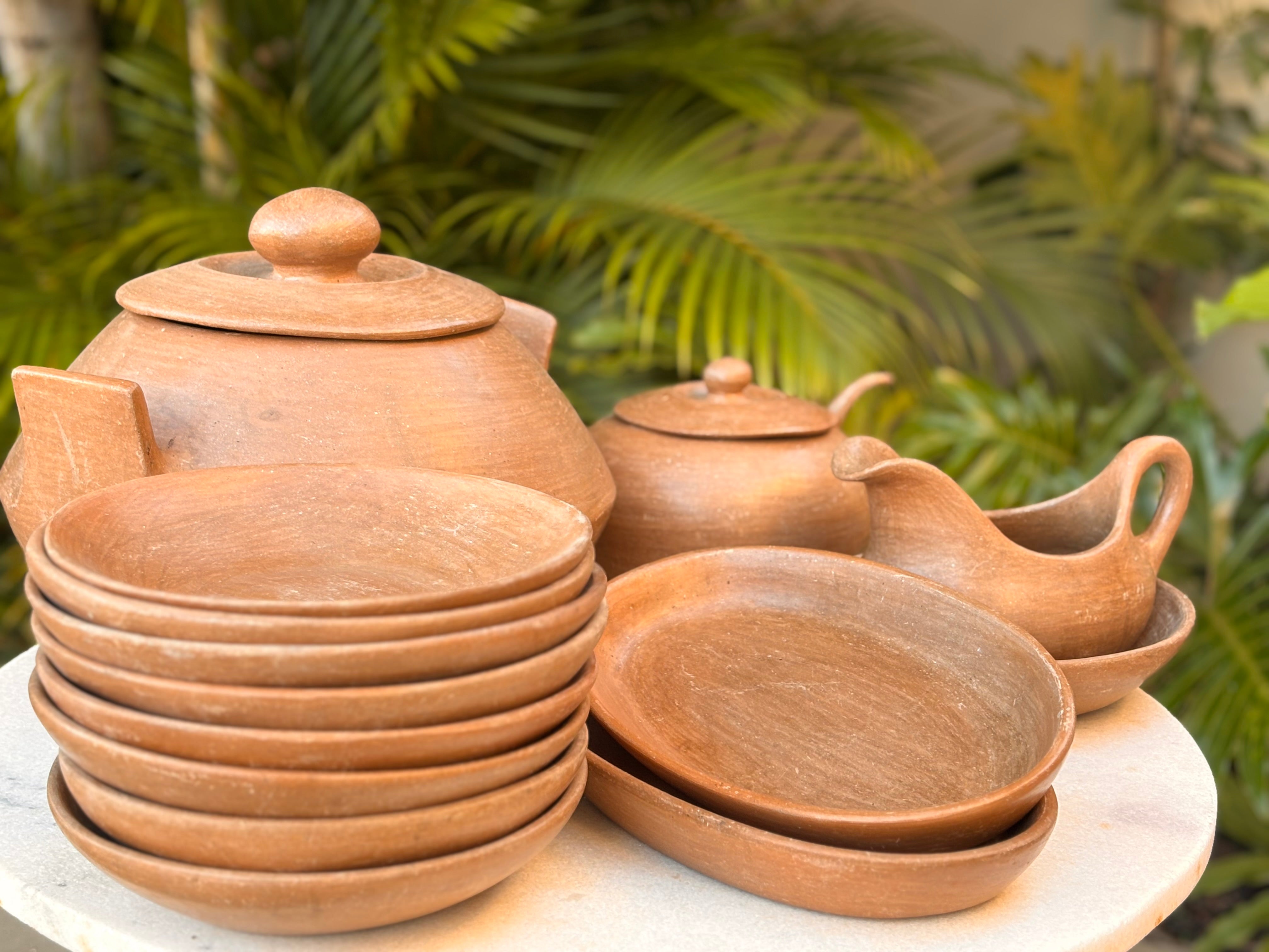 Conjunto Para Feijoada e cozidos Em Barro Cozido – Cerâmica Artesanal Rústica