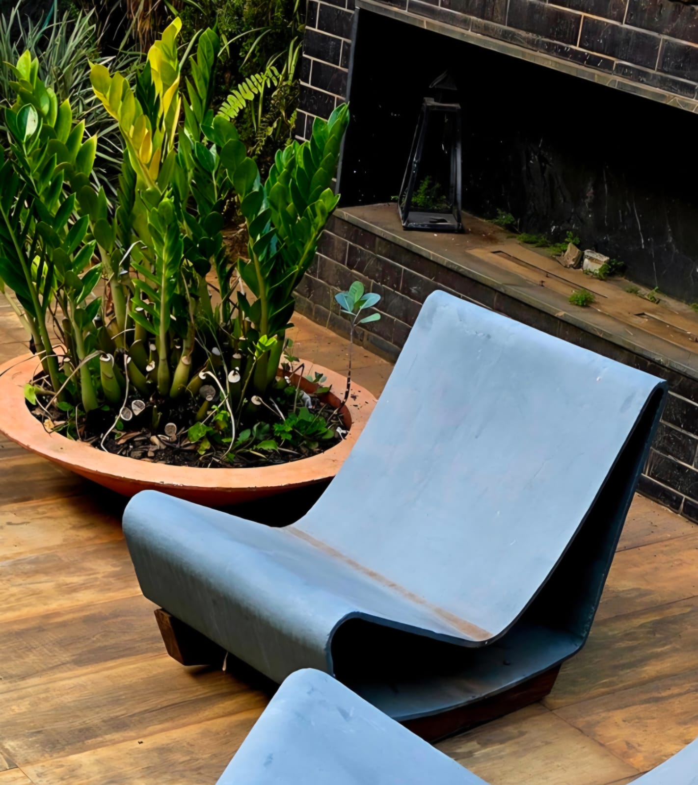 Poltronas LOOP CHAIR fibrocimento/design Willy Guhl anos 60